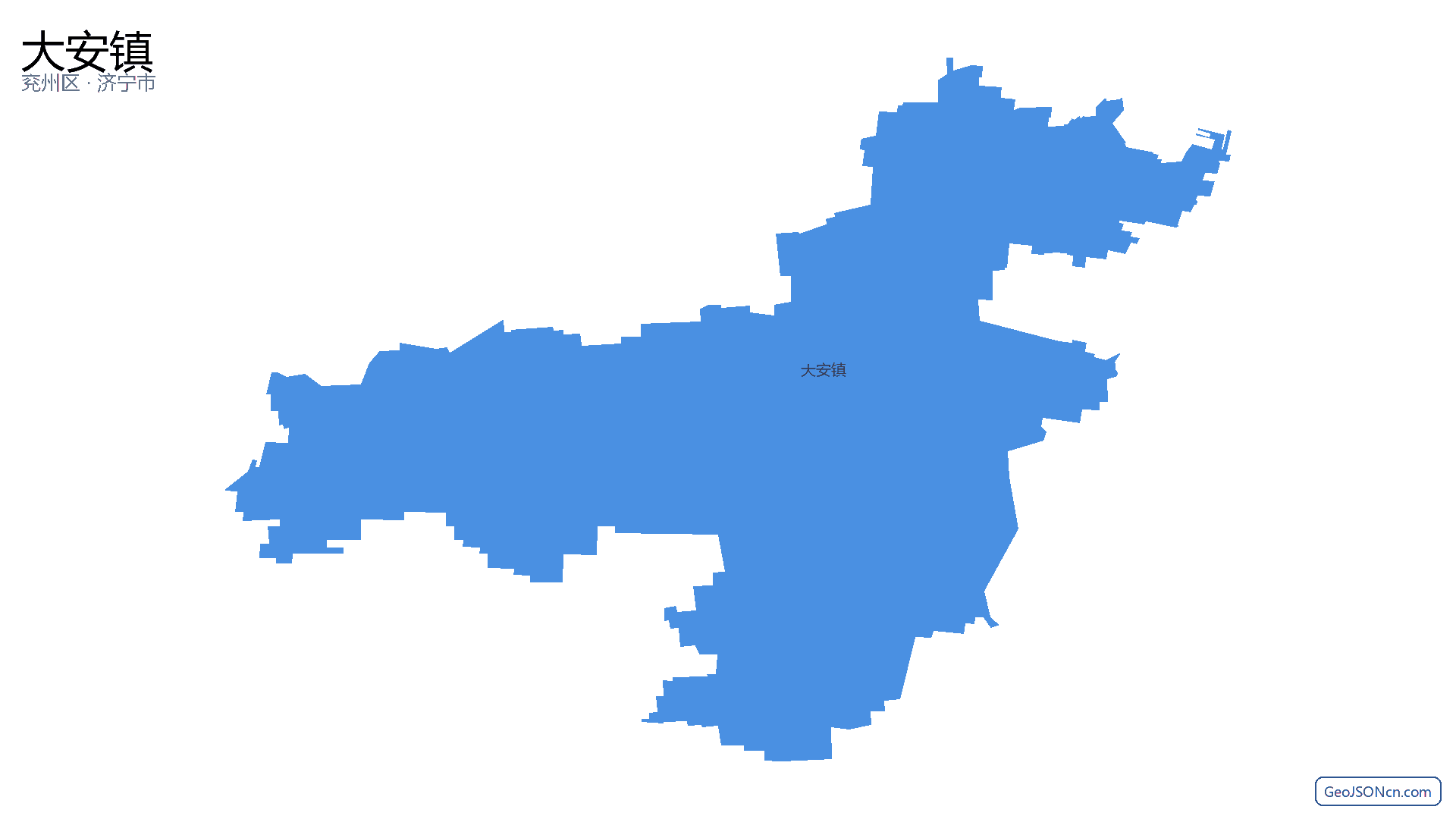 大安镇行政区划边界地图（兖州区·济宁市）,提供GeoJSON、SHP矢量边界数据下载及高清地图大图(PNG/JPG) - GeoJSONcn.com