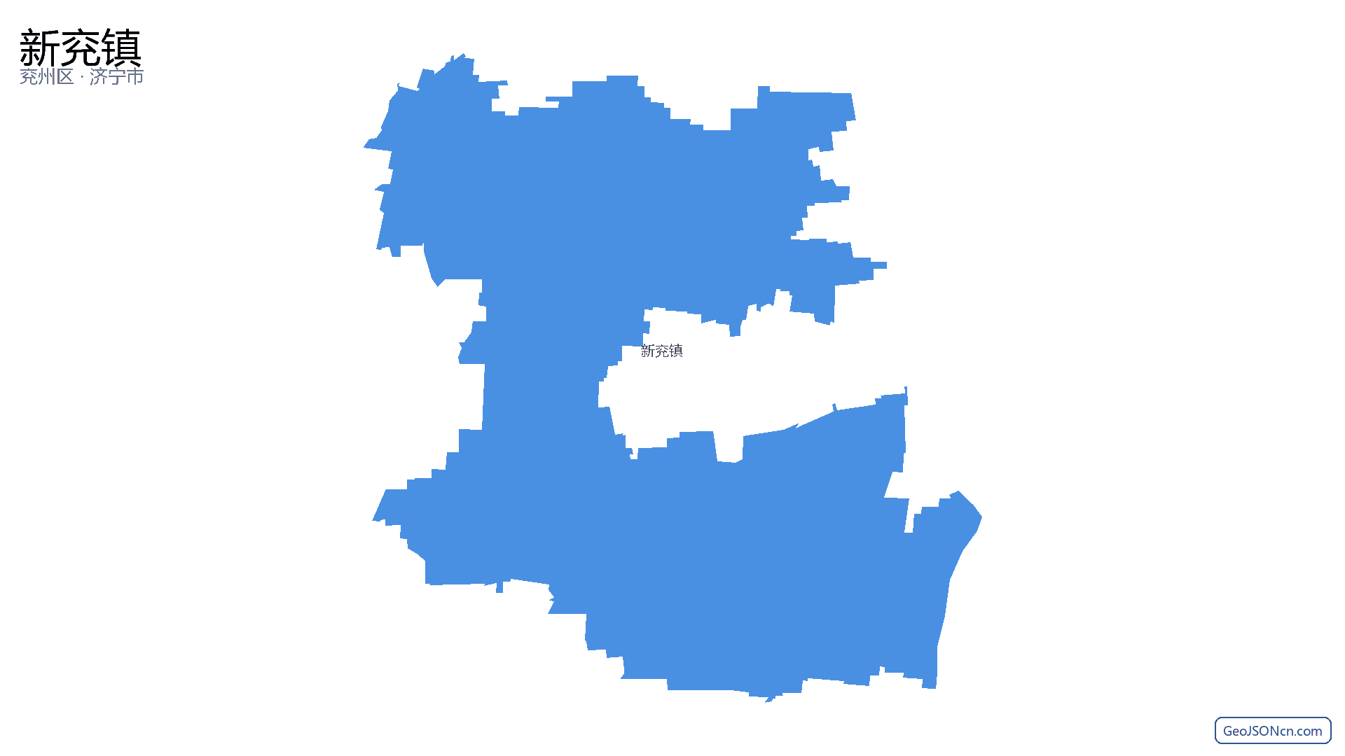 新兖镇行政区划边界地图（兖州区·济宁市）,提供GeoJSON、SHP矢量边界数据下载及高清地图大图(PNG/JPG) - GeoJSONcn.com
