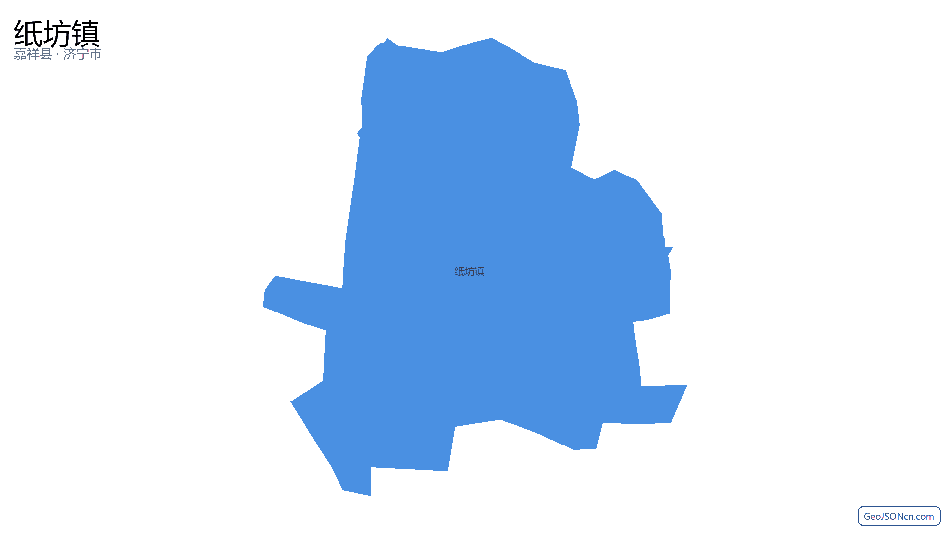 纸坊镇行政区划边界地图(嘉祥县·济宁市),提供GeoJSON、SHP矢量边界数据下载及高清地图大图(PNG/JPG) - GeoJSONcn.com