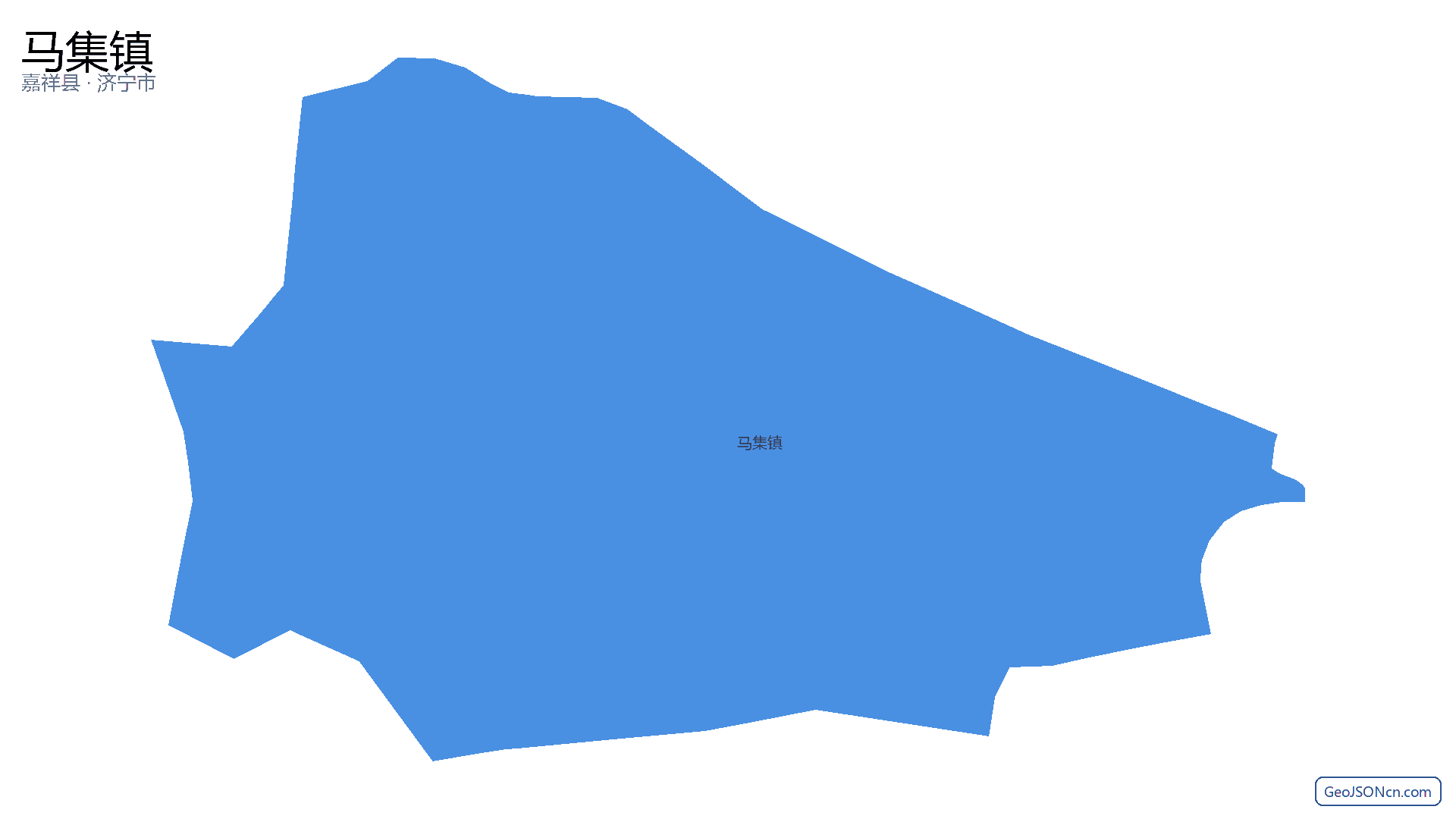 马集镇行政区划边界地图(嘉祥县·济宁市),提供GeoJSON、SHP矢量边界数据下载及高清地图大图(PNG/JPG) - GeoJSONcn.com