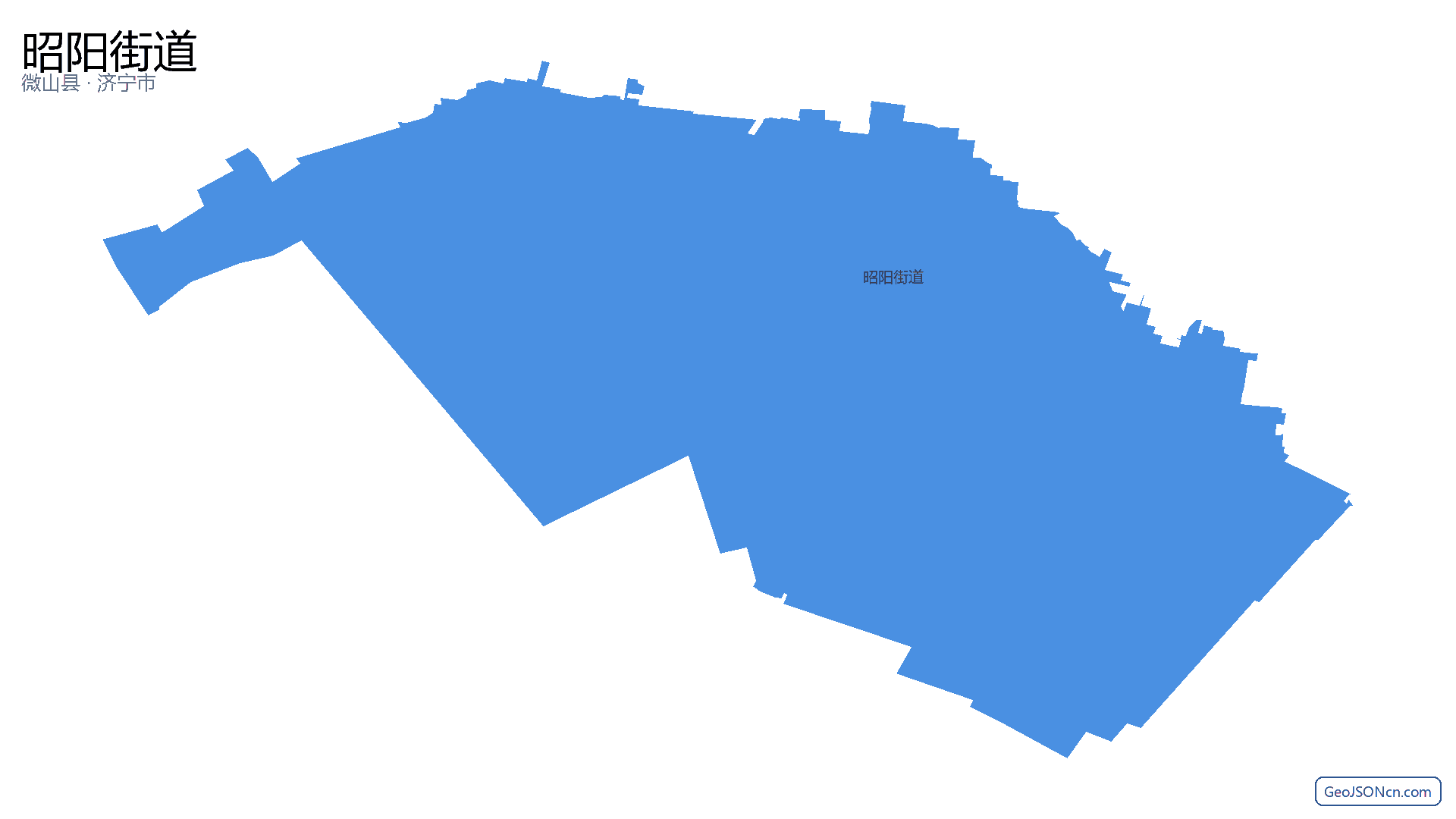 昭阳街道行政区划边界地图(微山县·济宁市),提供GeoJSON、SHP矢量边界数据下载及高清地图大图(PNG/JPG) - GeoJSONcn.com