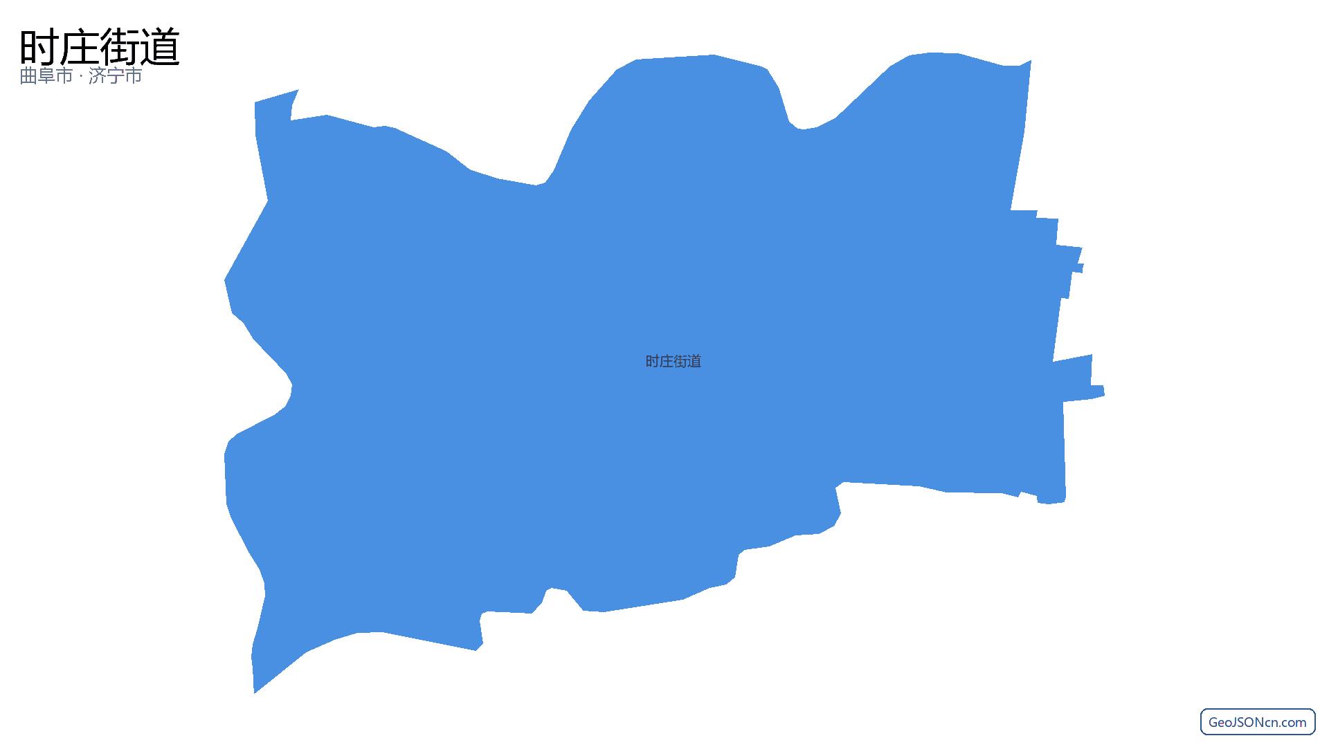 时庄街道行政区划边界地图（曲阜市·济宁市）,提供GeoJSON、SHP矢量边界数据下载及高清地图大图(PNG/JPG) - GeoJSONcn.com
