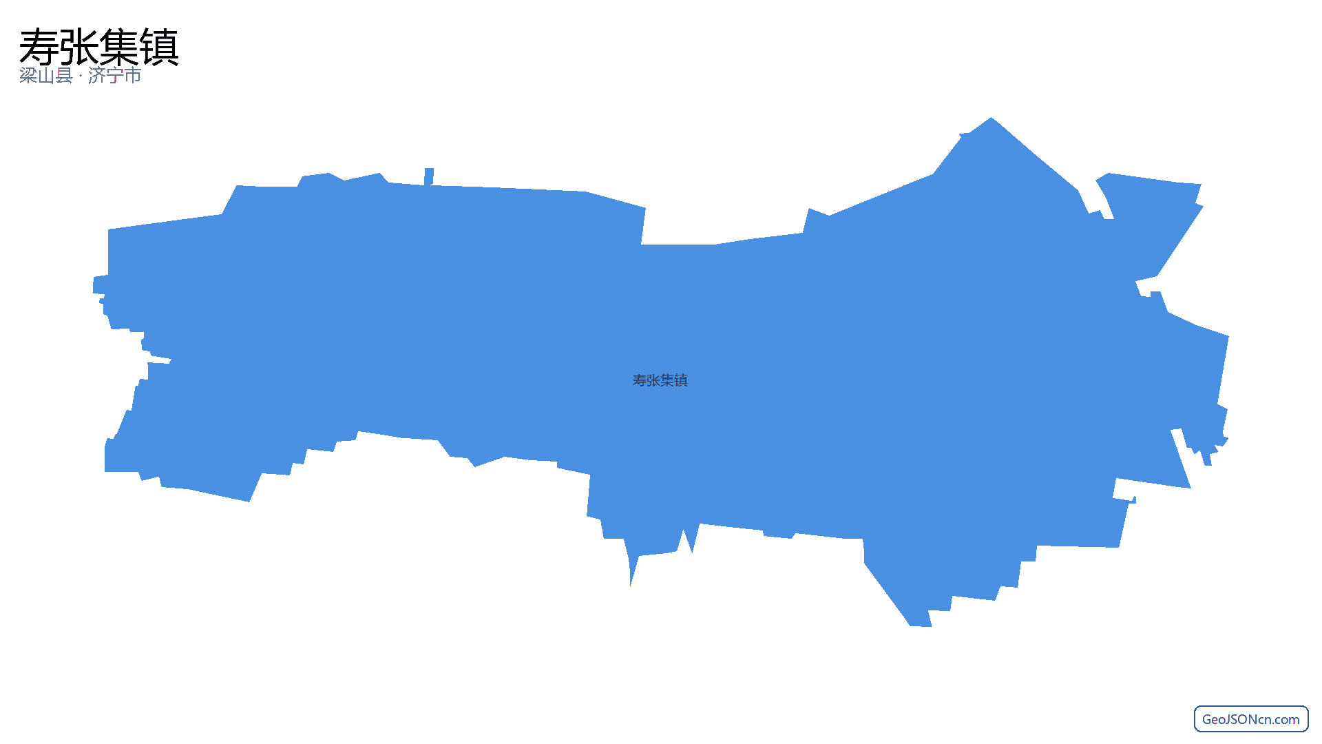 寿张集镇行政区划边界地图（梁山县·济宁市）,提供GeoJSON、SHP矢量边界数据下载及高清地图大图(PNG/JPG) - GeoJSONcn.com
