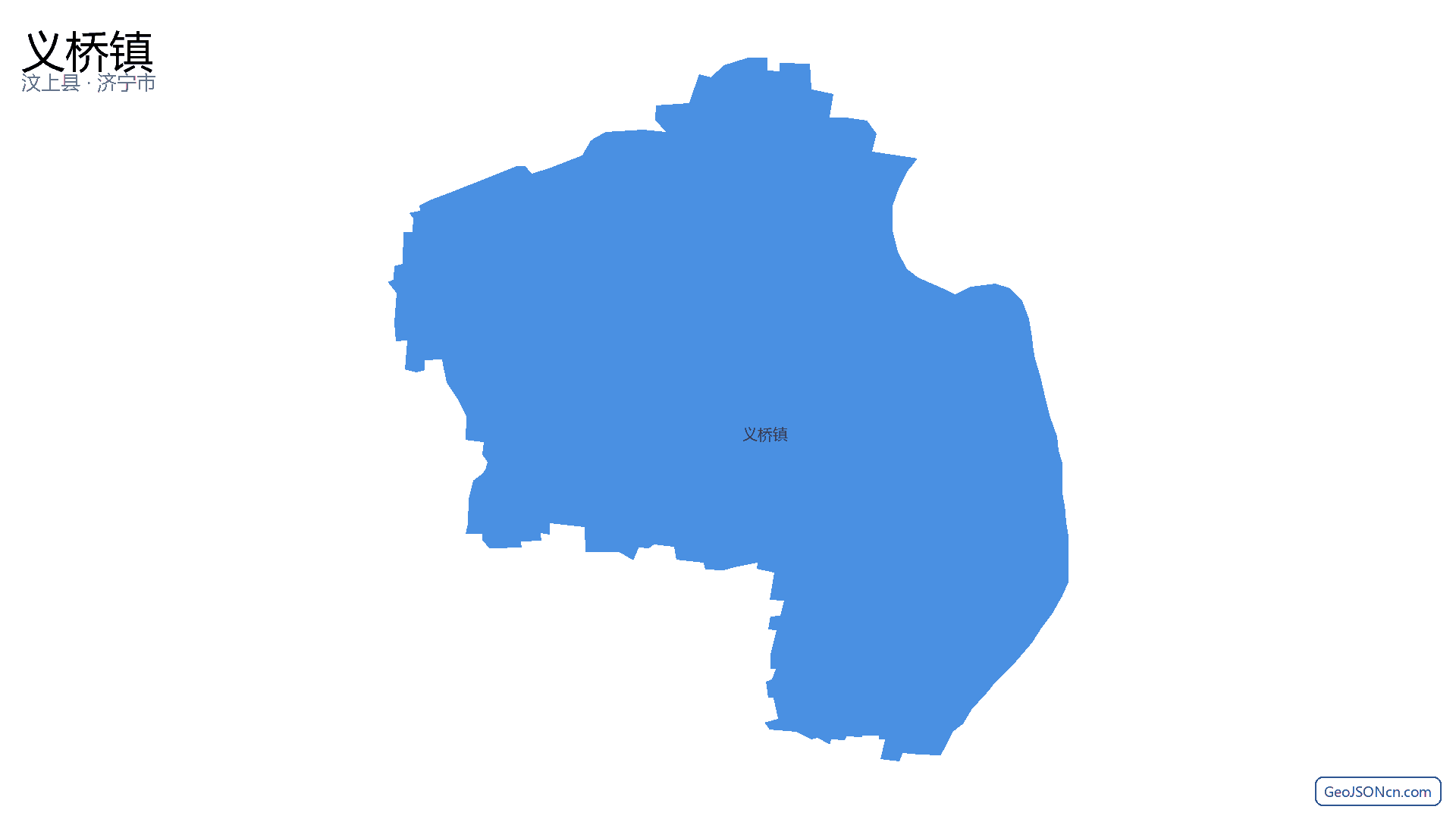 义桥镇行政区划边界地图(汶上县·济宁市),提供GeoJSON、SHP矢量边界数据下载及高清地图大图(PNG/JPG) - GeoJSONcn.com