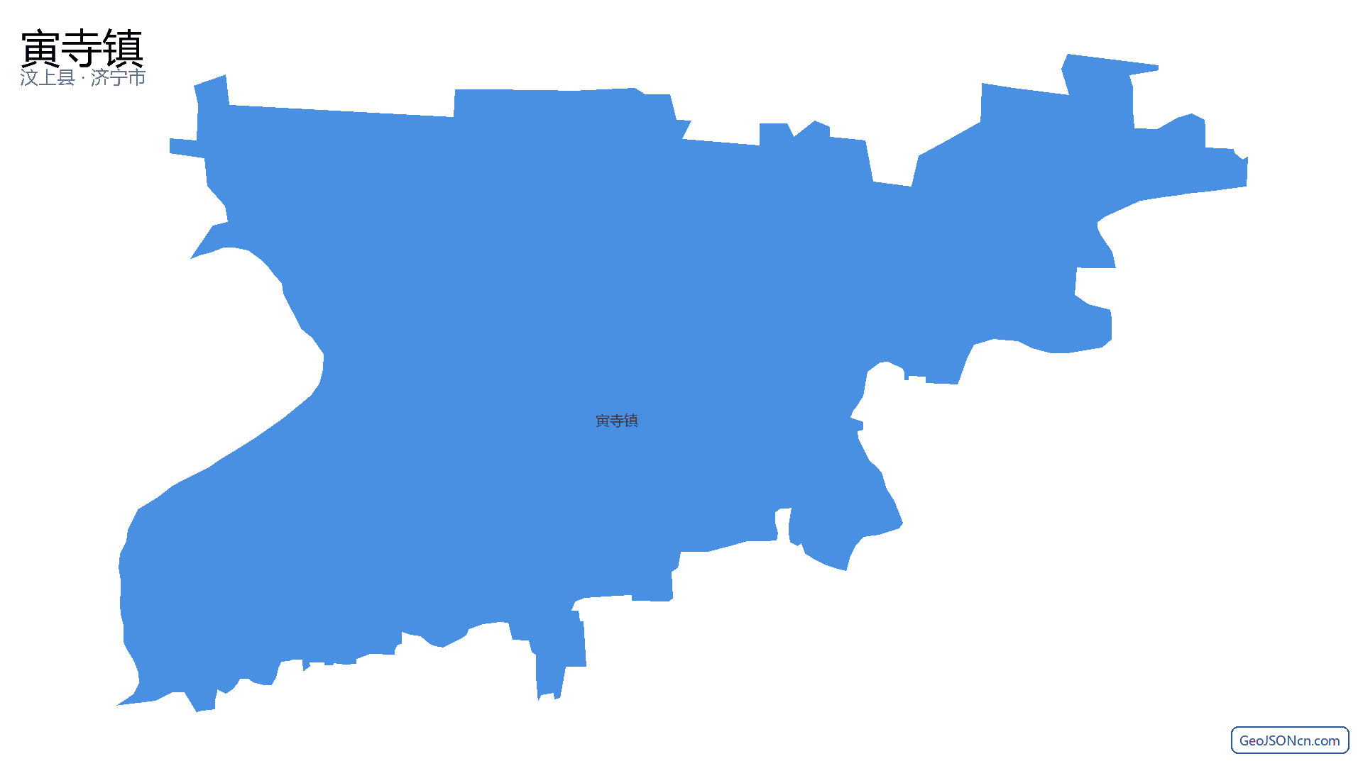 寅寺镇行政区划边界地图（汶上县·济宁市）,提供GeoJSON、SHP矢量边界数据下载及高清地图大图(PNG/JPG) - GeoJSONcn.com
