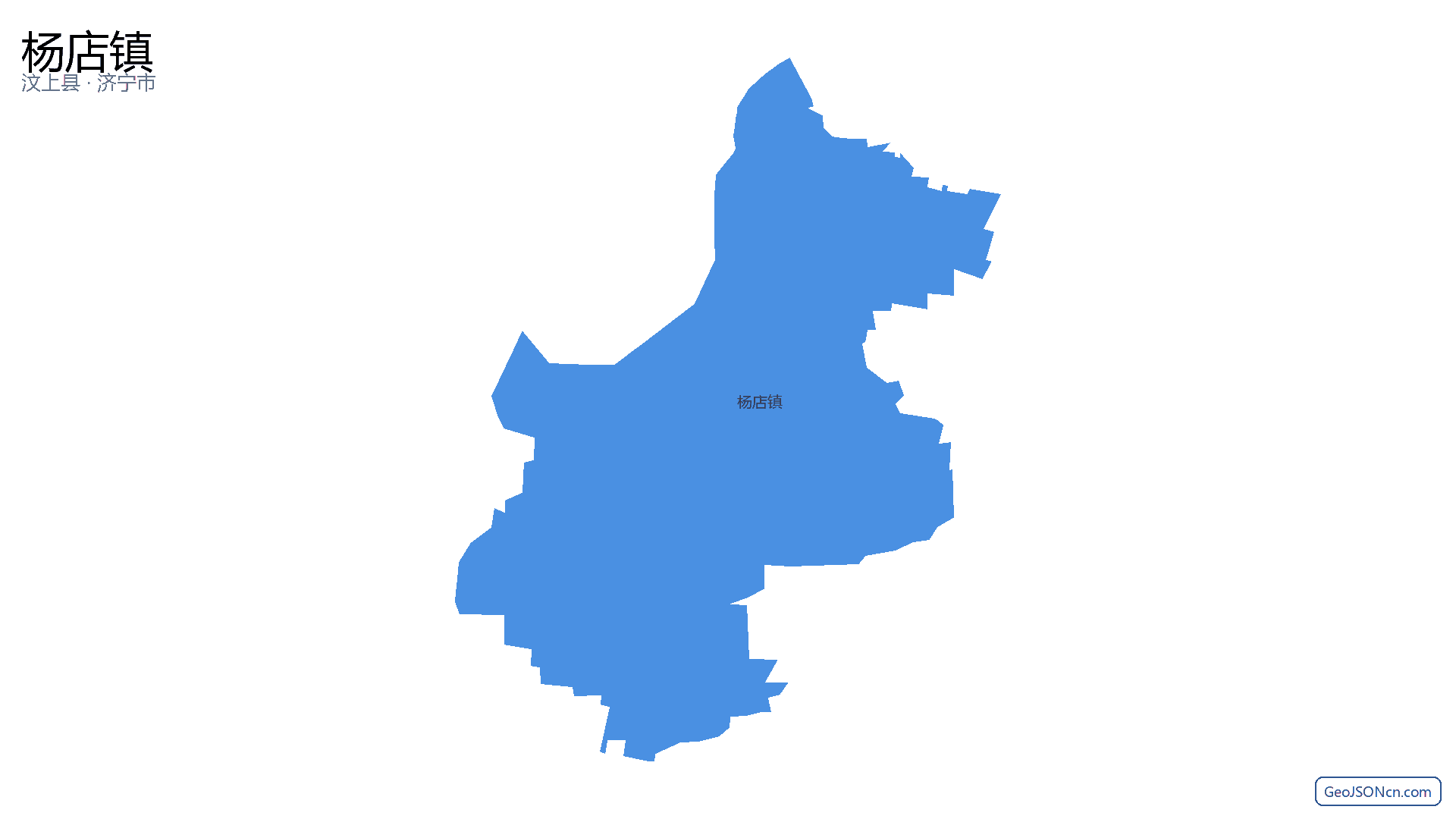 杨店镇行政区划边界地图（汶上县·济宁市）,提供GeoJSON、SHP矢量边界数据下载及高清地图大图(PNG/JPG) - GeoJSONcn.com