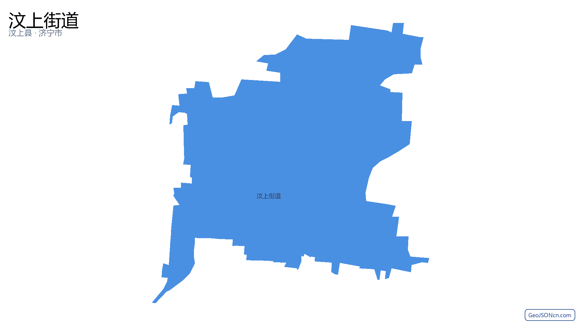 汶上街道行政区划边界地图(汶上县·济宁市),提供GeoJSON、SHP矢量边界数据下载及高清地图大图(PNG/JPG) - GeoJSONcn.com