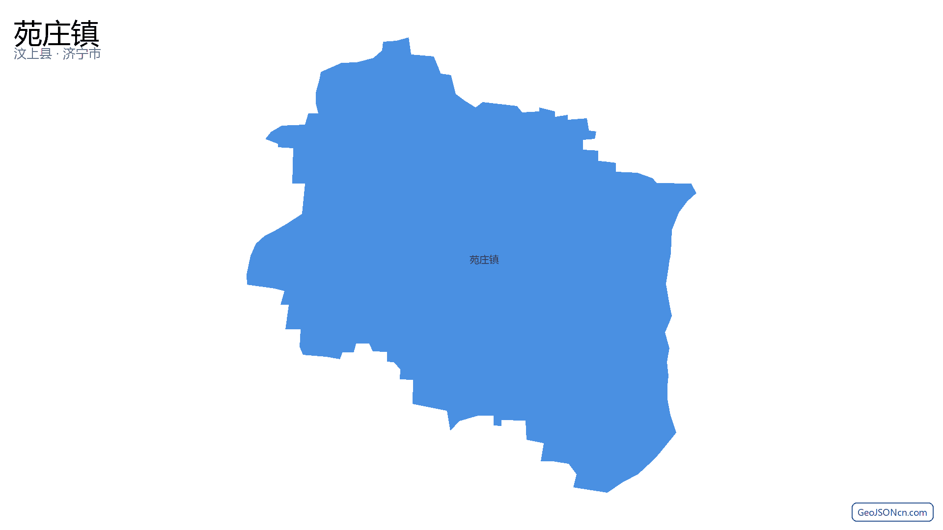 苑庄镇行政区划边界地图(汶上县·济宁市),提供GeoJSON、SHP矢量边界数据下载及高清地图大图(PNG/JPG) - GeoJSONcn.com
