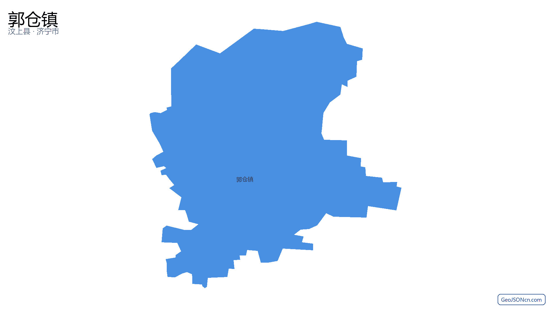 郭仓镇行政区划边界地图(汶上县·济宁市),提供GeoJSON、SHP矢量边界数据下载及高清地图大图(PNG/JPG) - GeoJSONcn.com