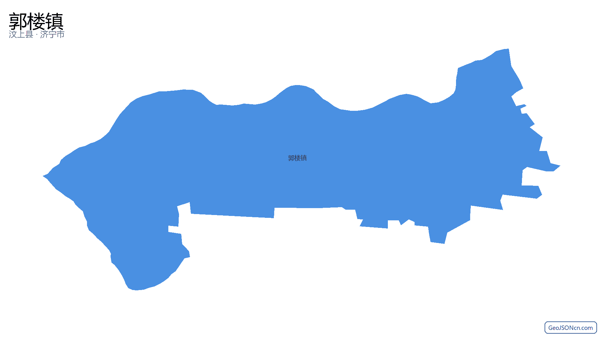 郭楼镇行政区划边界地图(汶上县·济宁市),提供GeoJSON、SHP矢量边界数据下载及高清地图大图(PNG/JPG) - GeoJSONcn.com