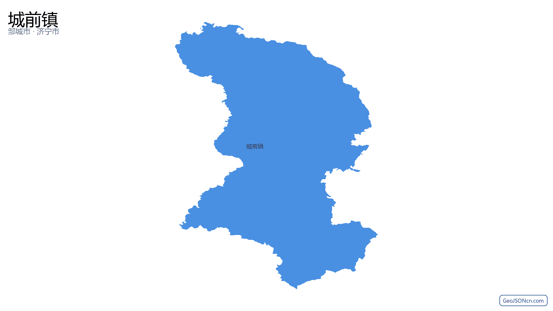城前镇行政区划边界地图（邹城市·济宁市）,提供GeoJSON、SHP矢量边界数据下载及高清地图大图(PNG/JPG) - GeoJSONcn.com
