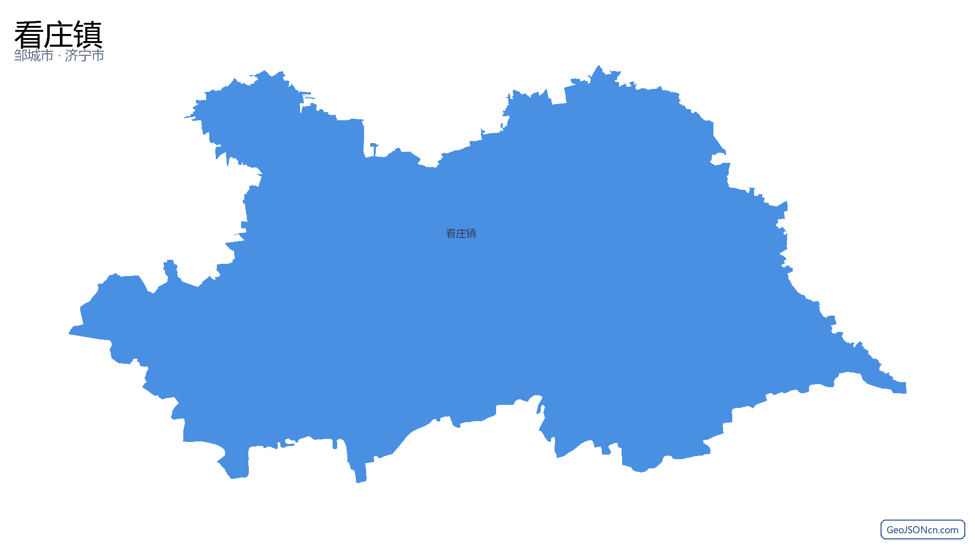 看庄镇行政区划边界地图（邹城市·济宁市）,提供GeoJSON、SHP矢量边界数据下载及高清地图大图(PNG/JPG) - GeoJSONcn.com