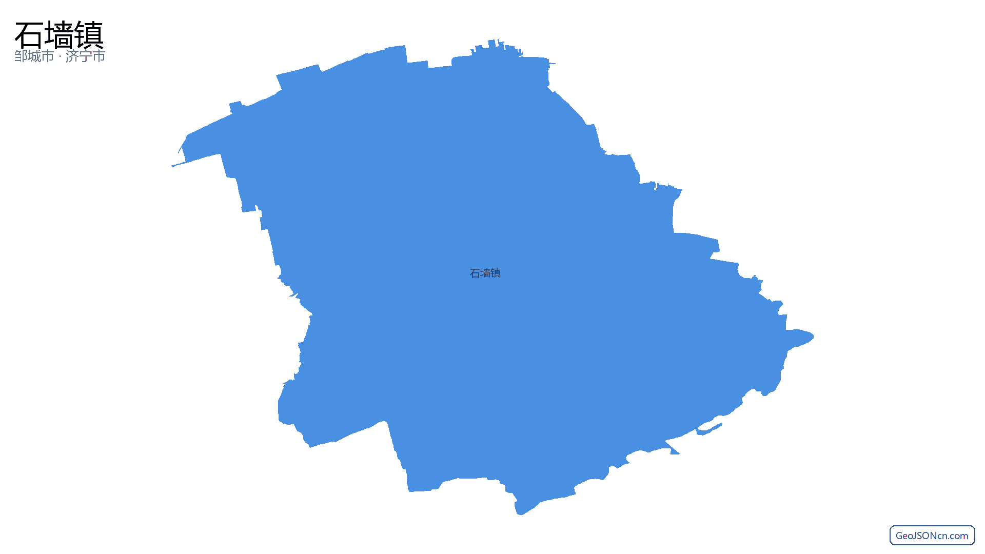 石墙镇行政区划边界地图（邹城市·济宁市）,提供GeoJSON、SHP矢量边界数据下载及高清地图大图(PNG/JPG) - GeoJSONcn.com