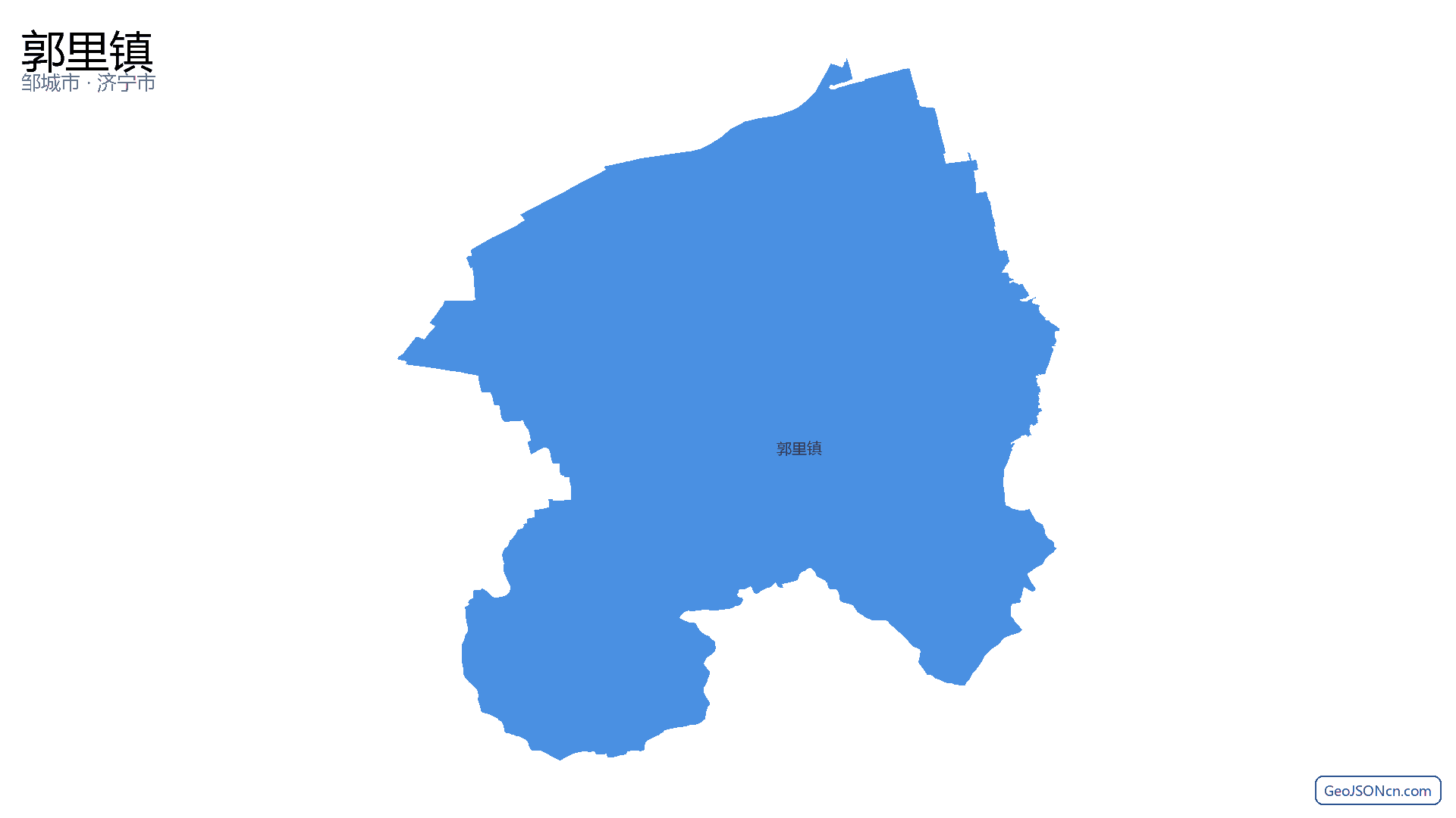 郭里镇行政区划边界地图（邹城市·济宁市）,提供GeoJSON、SHP矢量边界数据下载及高清地图大图(PNG/JPG) - GeoJSONcn.com