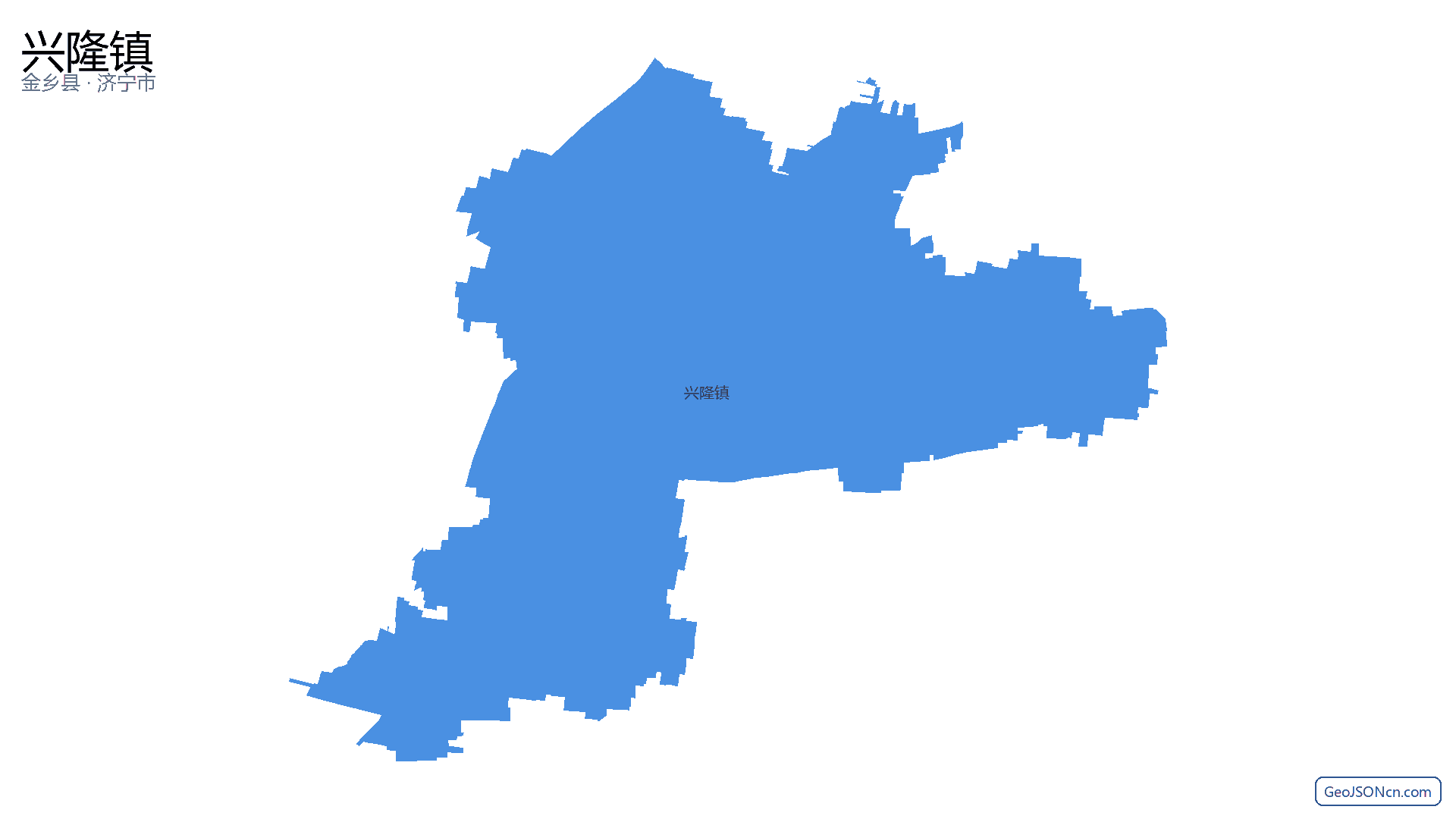 兴隆镇行政区划边界地图(金乡县·济宁市),提供GeoJSON、SHP矢量边界数据下载及高清地图大图(PNG/JPG) - GeoJSONcn.com