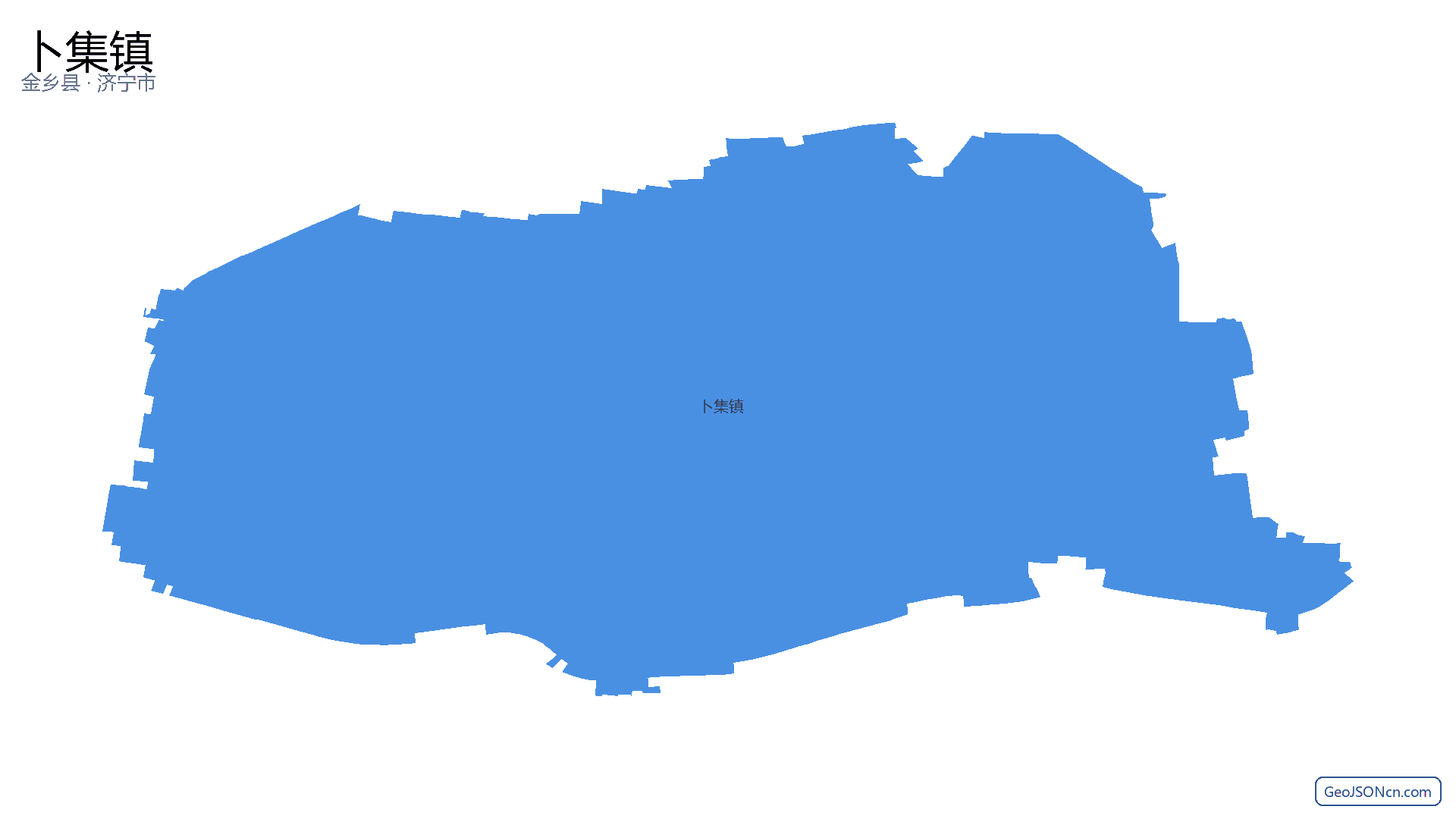 卜集镇行政区划边界地图(金乡县·济宁市),提供GeoJSON、SHP矢量边界数据下载及高清地图大图(PNG/JPG) - GeoJSONcn.com