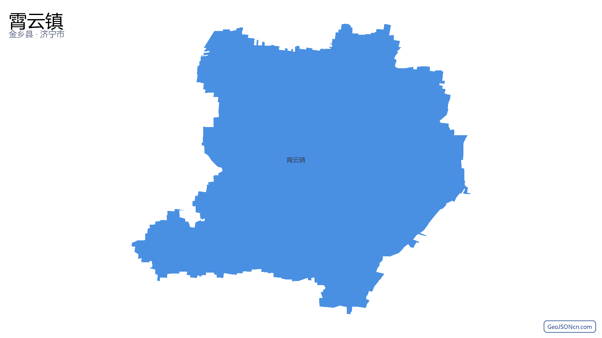 霄云镇行政区划边界地图(金乡县·济宁市),提供GeoJSON、SHP矢量边界数据下载及高清地图大图(PNG/JPG) - GeoJSONcn.com
