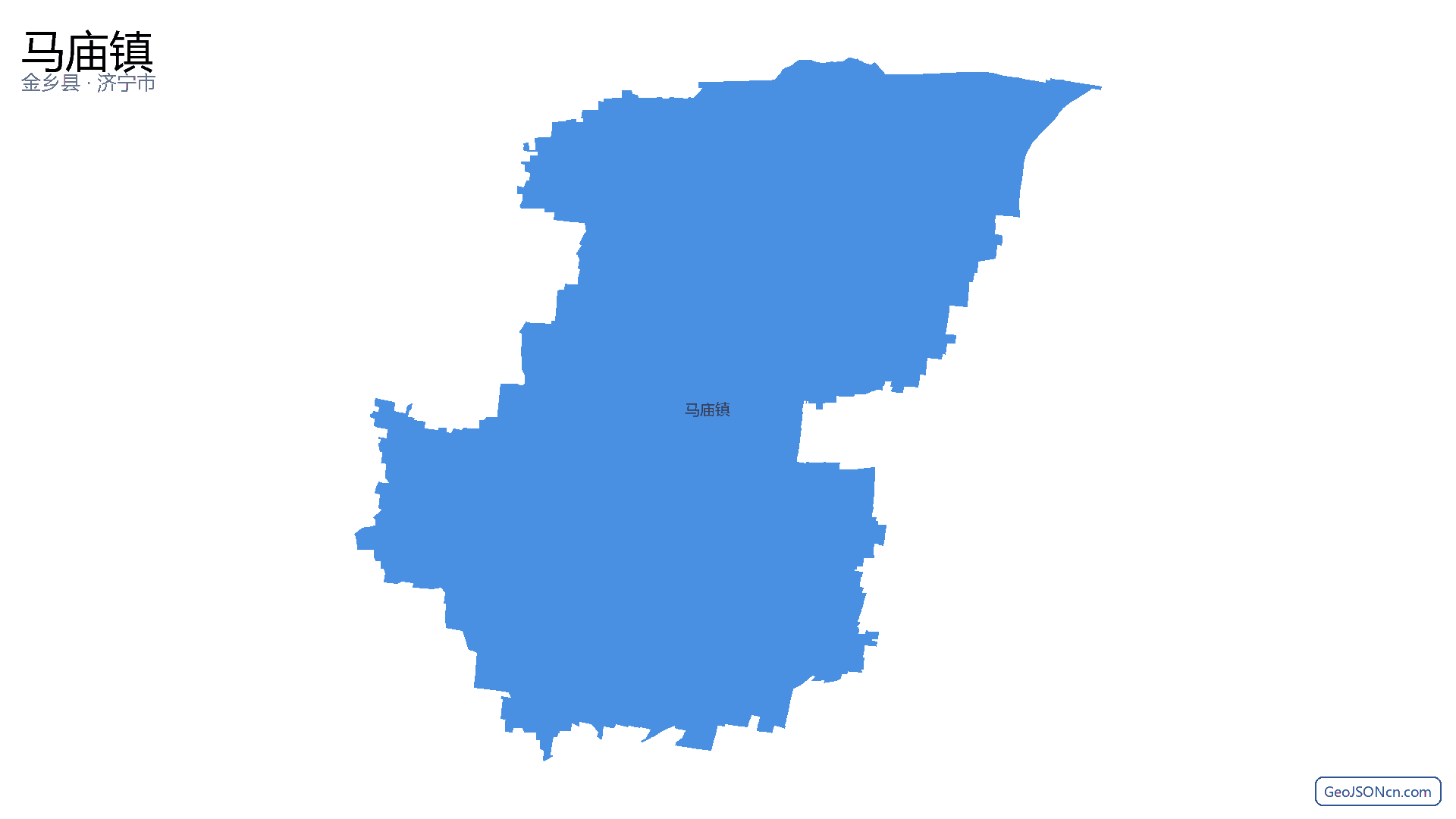 马庙镇行政区划边界地图（金乡县·济宁市）,提供GeoJSON、SHP矢量边界数据下载及高清地图大图(PNG/JPG) - GeoJSONcn.com