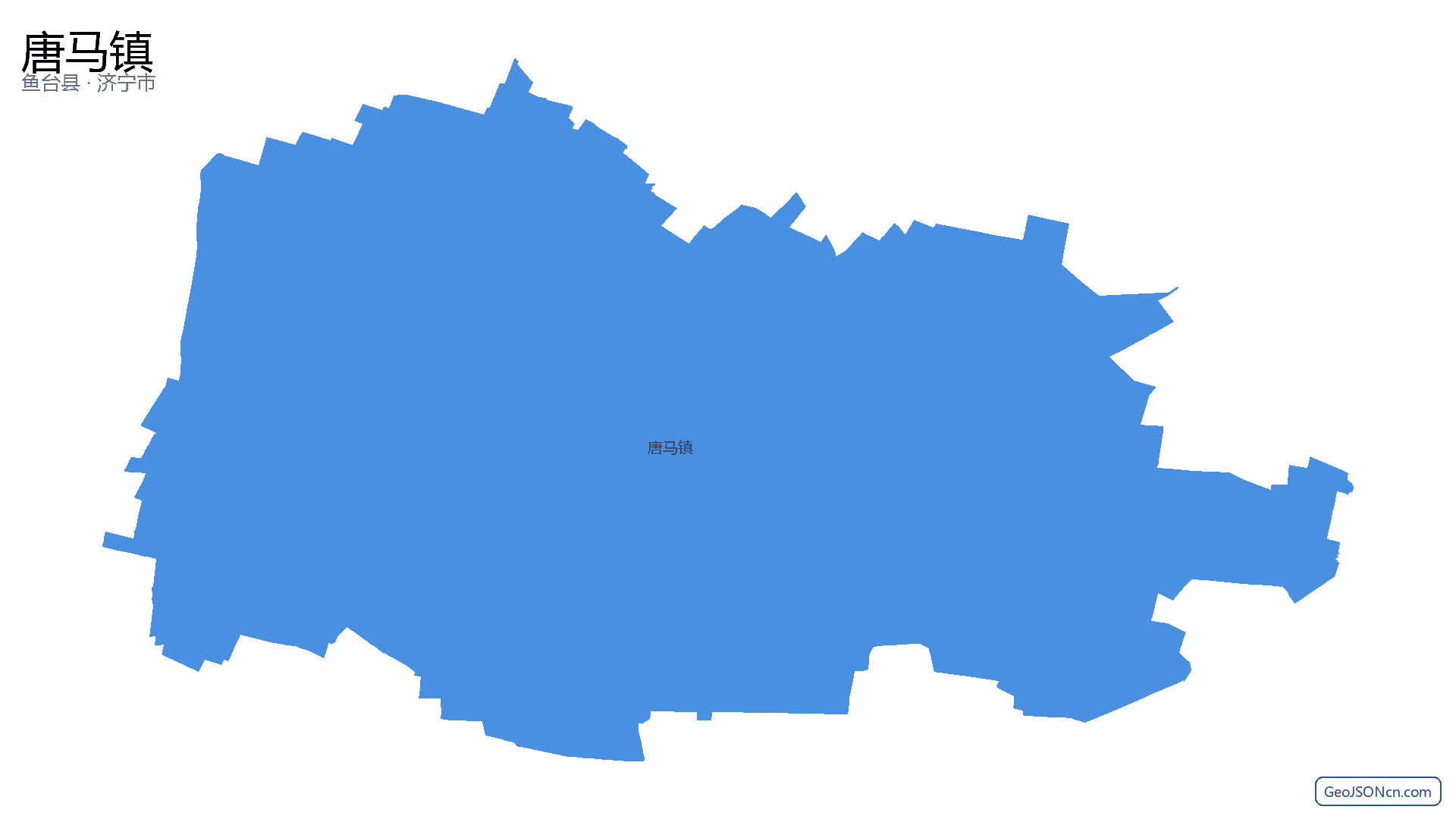 唐马镇行政区划边界地图（鱼台县·济宁市）,提供GeoJSON、SHP矢量边界数据下载及高清地图大图(PNG/JPG) - GeoJSONcn.com