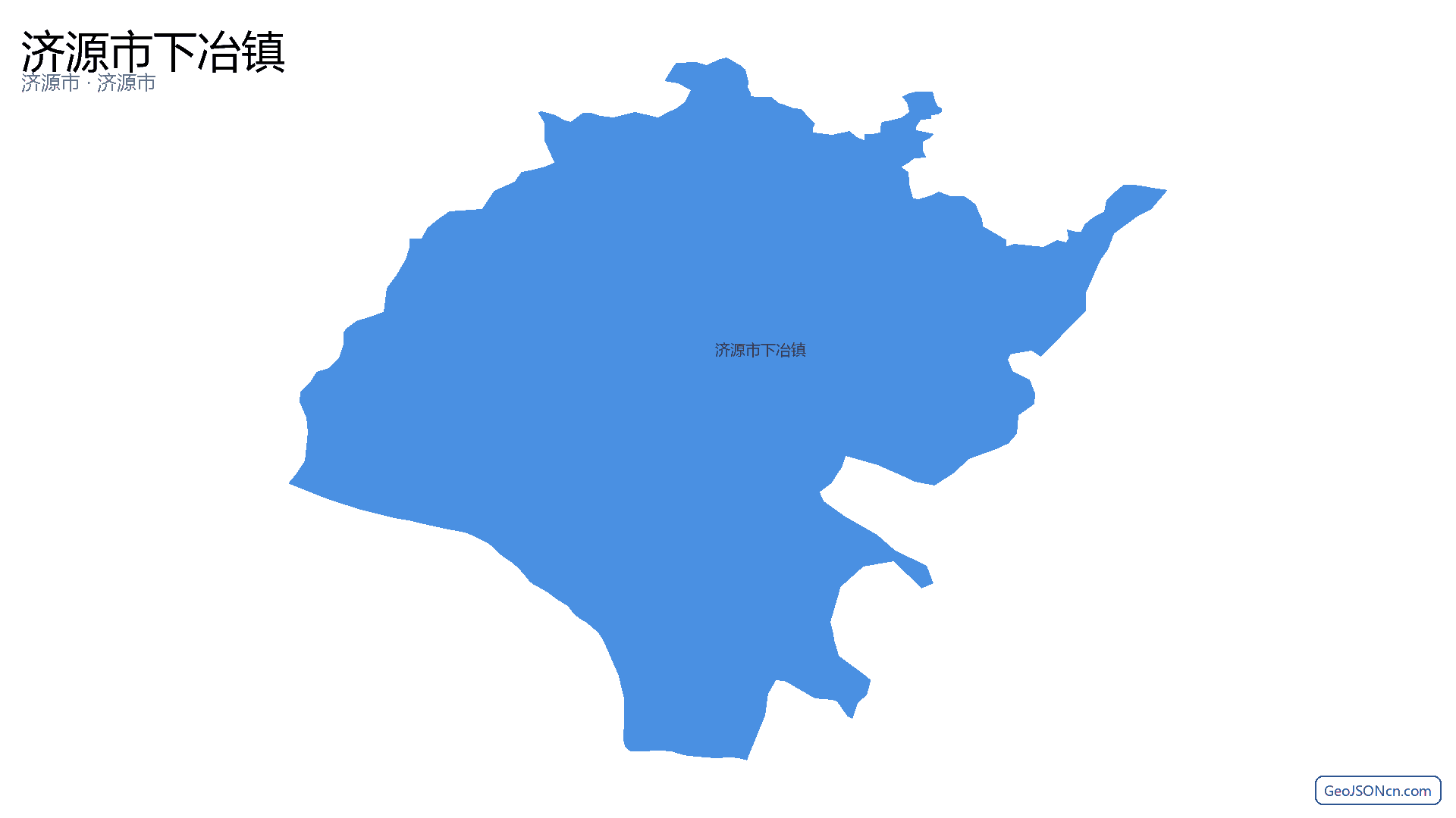济源市下冶镇行政区划边界地图(济源市·济源市),提供GeoJSON、SHP矢量边界数据下载及高清地图大图(PNG/JPG) - GeoJSONcn.com