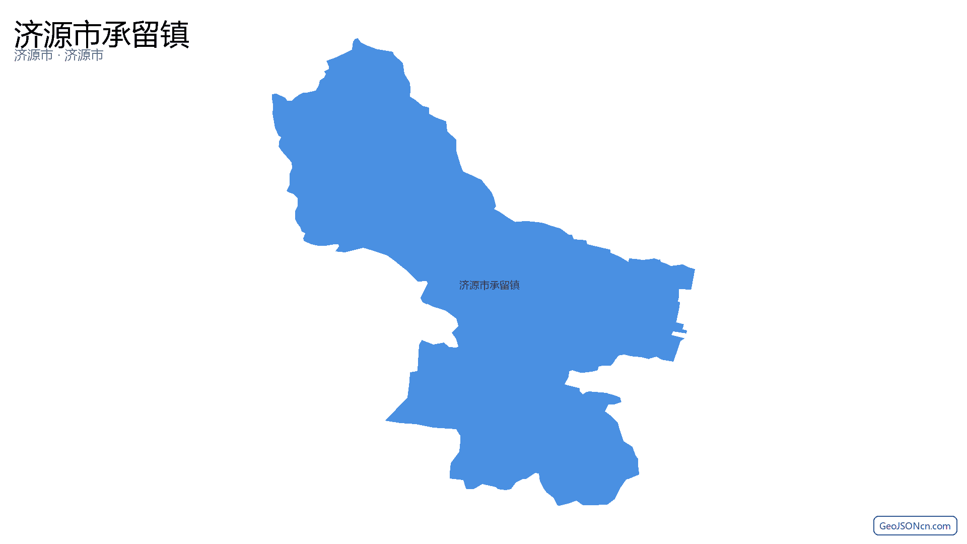济源市承留镇行政区划边界地图(济源市·济源市),提供GeoJSON、SHP矢量边界数据下载及高清地图大图(PNG/JPG) - GeoJSONcn.com
