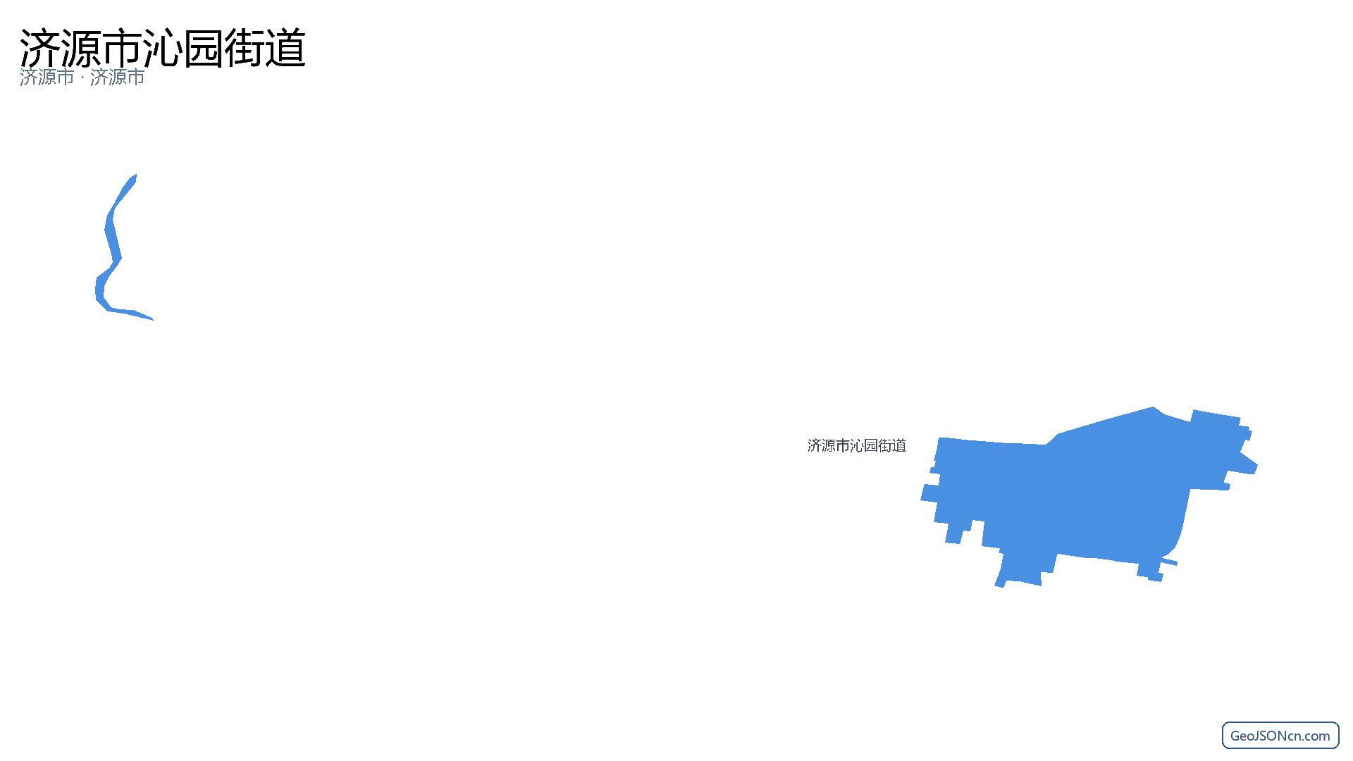 济源市沁园街道行政区划边界地图（济源市·济源市）,提供GeoJSON、SHP矢量边界数据下载及高清地图大图(PNG/JPG) - GeoJSONcn.com