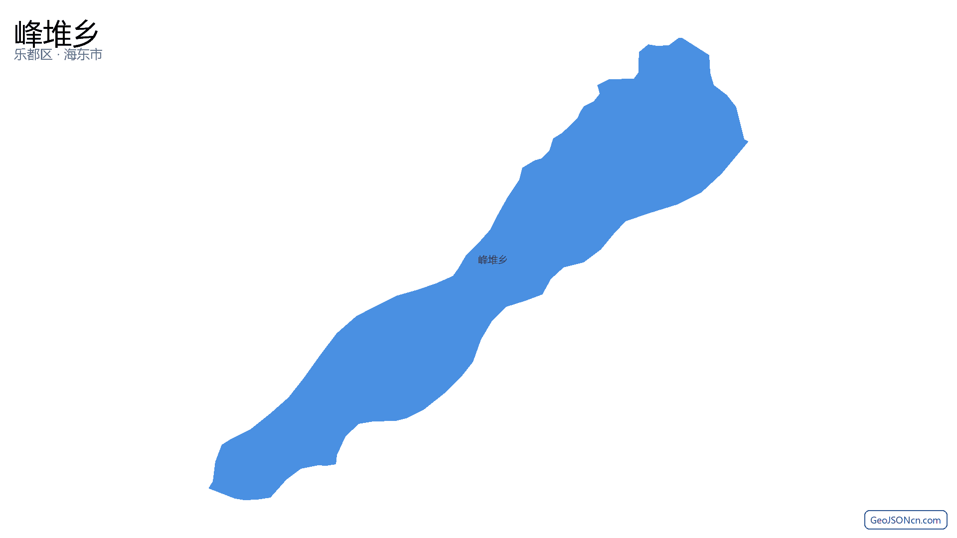 峰堆乡行政区划边界地图(乐都区·海东市),提供GeoJSON、SHP矢量边界数据下载及高清地图大图(PNG/JPG) - GeoJSONcn.com