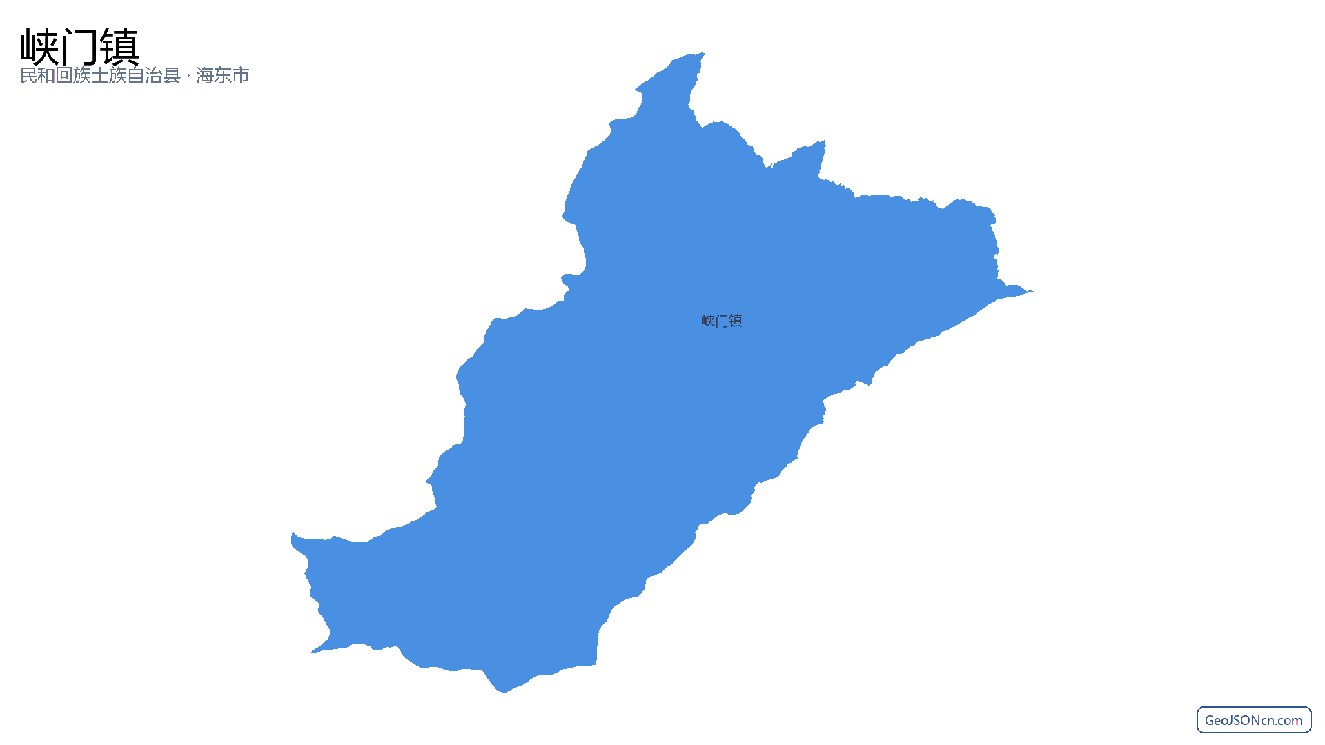 峡门镇行政区划边界地图(民和回族土族自治县·海东市),提供GeoJSON、SHP矢量边界数据下载及高清地图大图(PNG/JPG) - GeoJSONcn.com