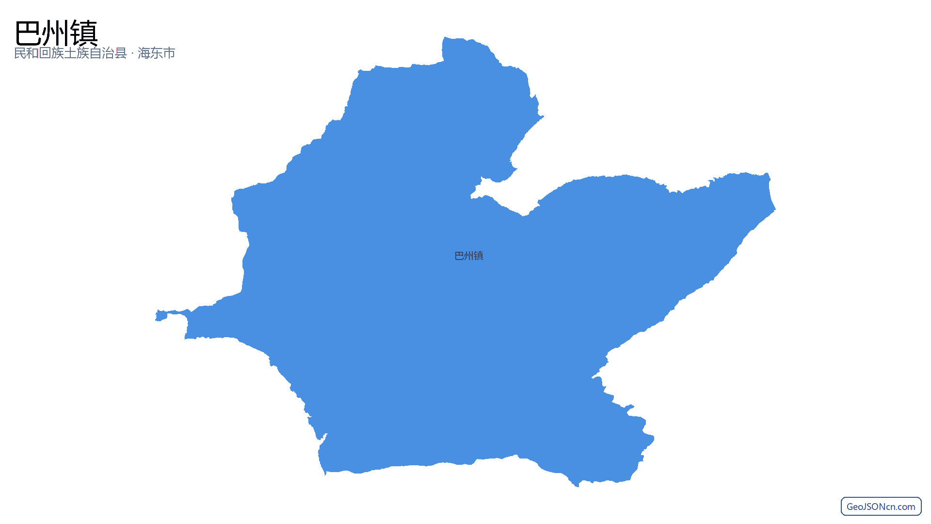 巴州镇行政区划边界地图（民和回族土族自治县·海东市）,提供GeoJSON、SHP矢量边界数据下载及高清地图大图(PNG/JPG) - GeoJSONcn.com