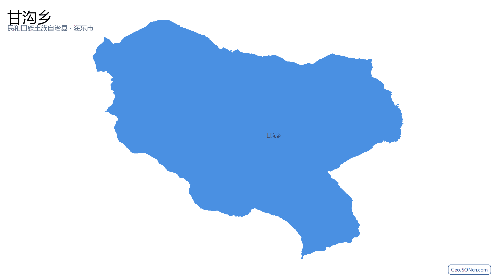甘沟乡行政区划边界地图(民和回族土族自治县·海东市),提供GeoJSON、SHP矢量边界数据下载及高清地图大图(PNG/JPG) - GeoJSONcn.com