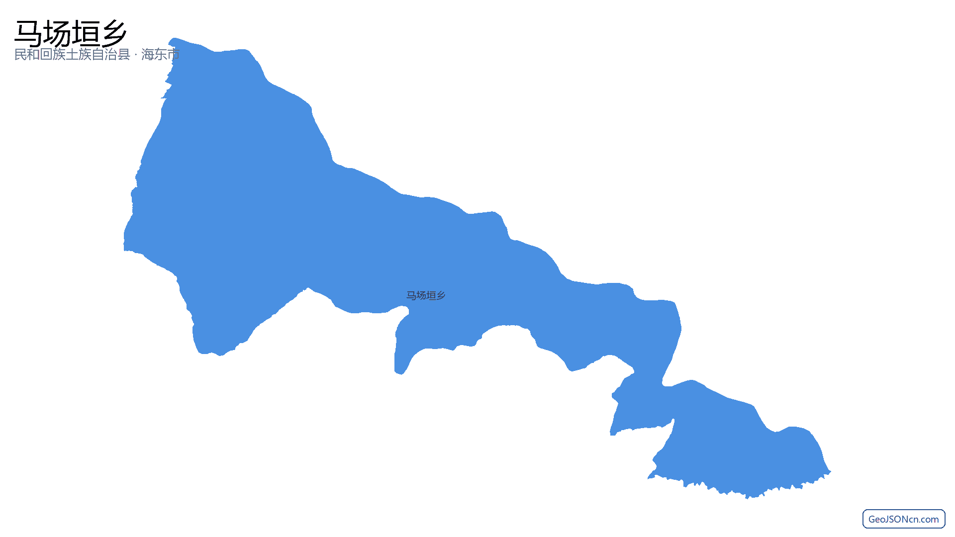 马场垣乡行政区划边界地图（民和回族土族自治县·海东市）,提供GeoJSON、SHP矢量边界数据下载及高清地图大图(PNG/JPG) - GeoJSONcn.com