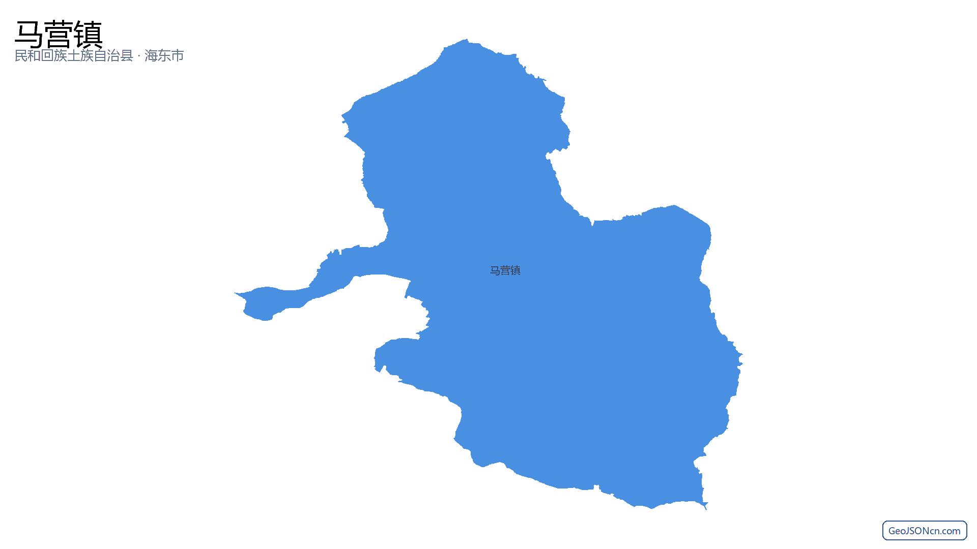 马营镇行政区划边界地图(民和回族土族自治县·海东市),提供GeoJSON、SHP矢量边界数据下载及高清地图大图(PNG/JPG) - GeoJSONcn.com