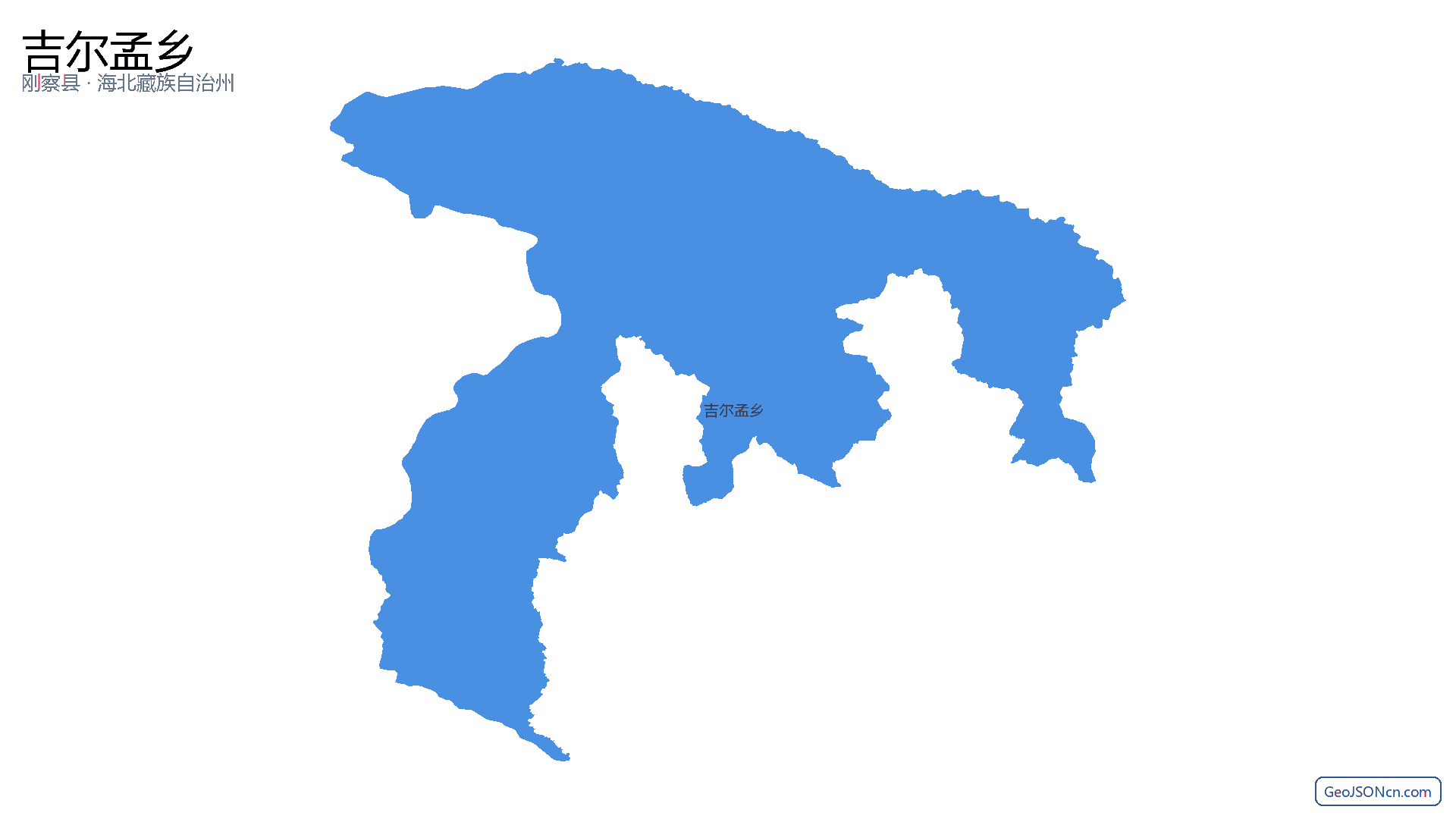 吉尔孟乡行政区划边界地图(刚察县·海北藏族自治州),提供GeoJSON、SHP矢量边界数据下载及高清地图大图(PNG/JPG) - GeoJSONcn.com