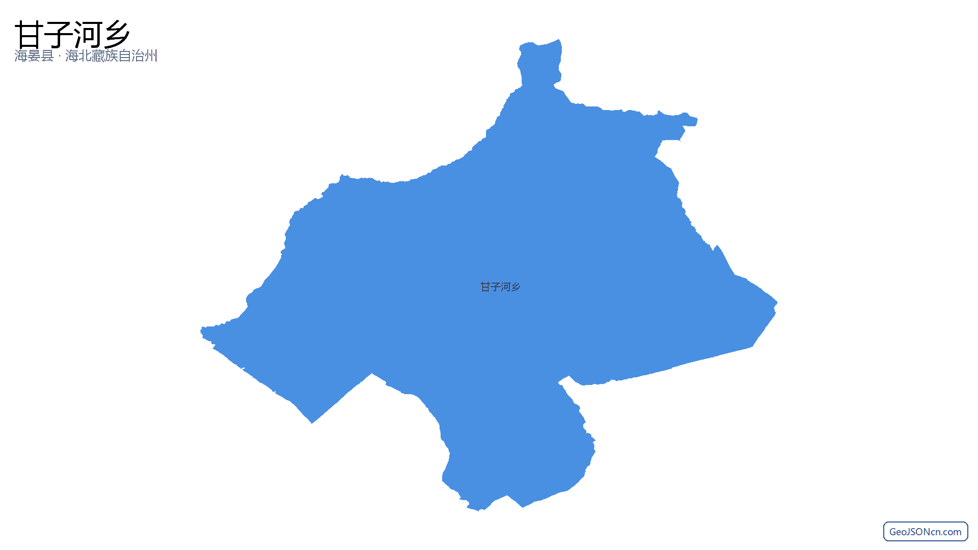 甘子河乡行政区划边界地图（海晏县·海北藏族自治州）,提供GeoJSON、SHP矢量边界数据下载及高清地图大图(PNG/JPG) - GeoJSONcn.com