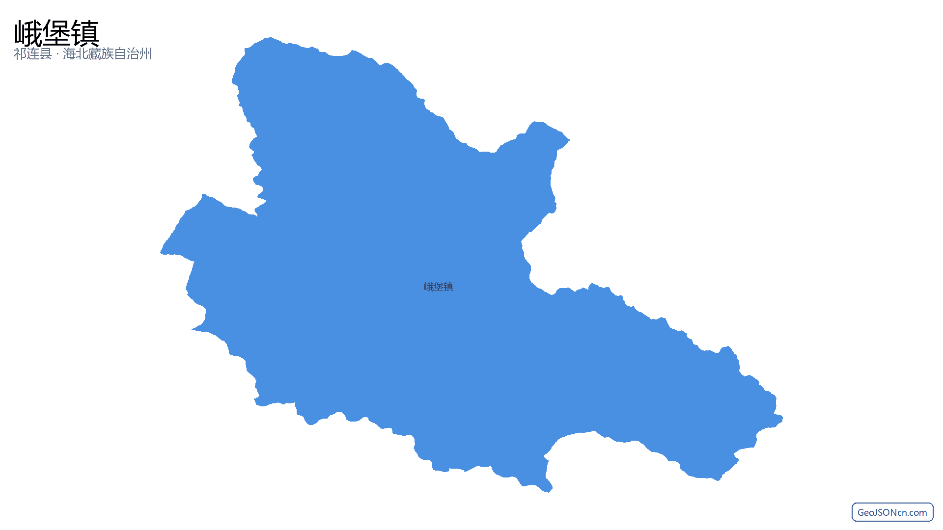 峨堡镇行政区划边界地图（祁连县·海北藏族自治州）,提供GeoJSON、SHP矢量边界数据下载及高清地图大图(PNG/JPG) - GeoJSONcn.com