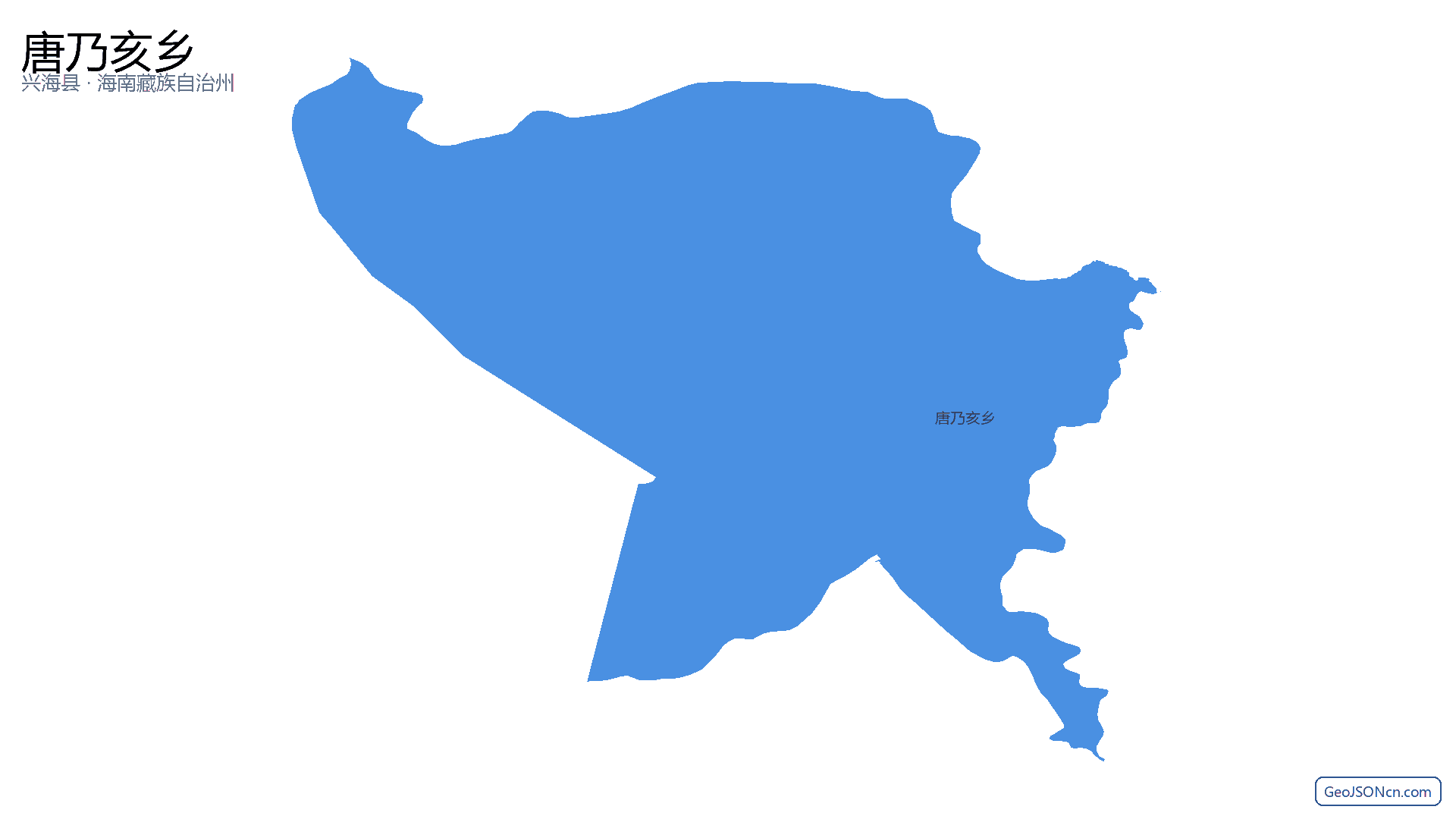 唐乃亥乡行政区划边界地图(兴海县·海南藏族自治州),提供GeoJSON、SHP矢量边界数据下载及高清地图大图(PNG/JPG) - GeoJSONcn.com