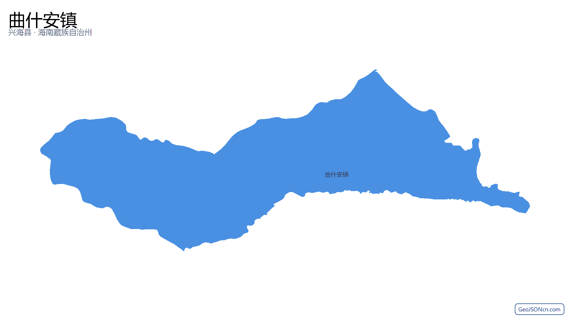 曲什安镇行政区划边界地图(兴海县·海南藏族自治州),提供GeoJSON、SHP矢量边界数据下载及高清地图大图(PNG/JPG) - GeoJSONcn.com