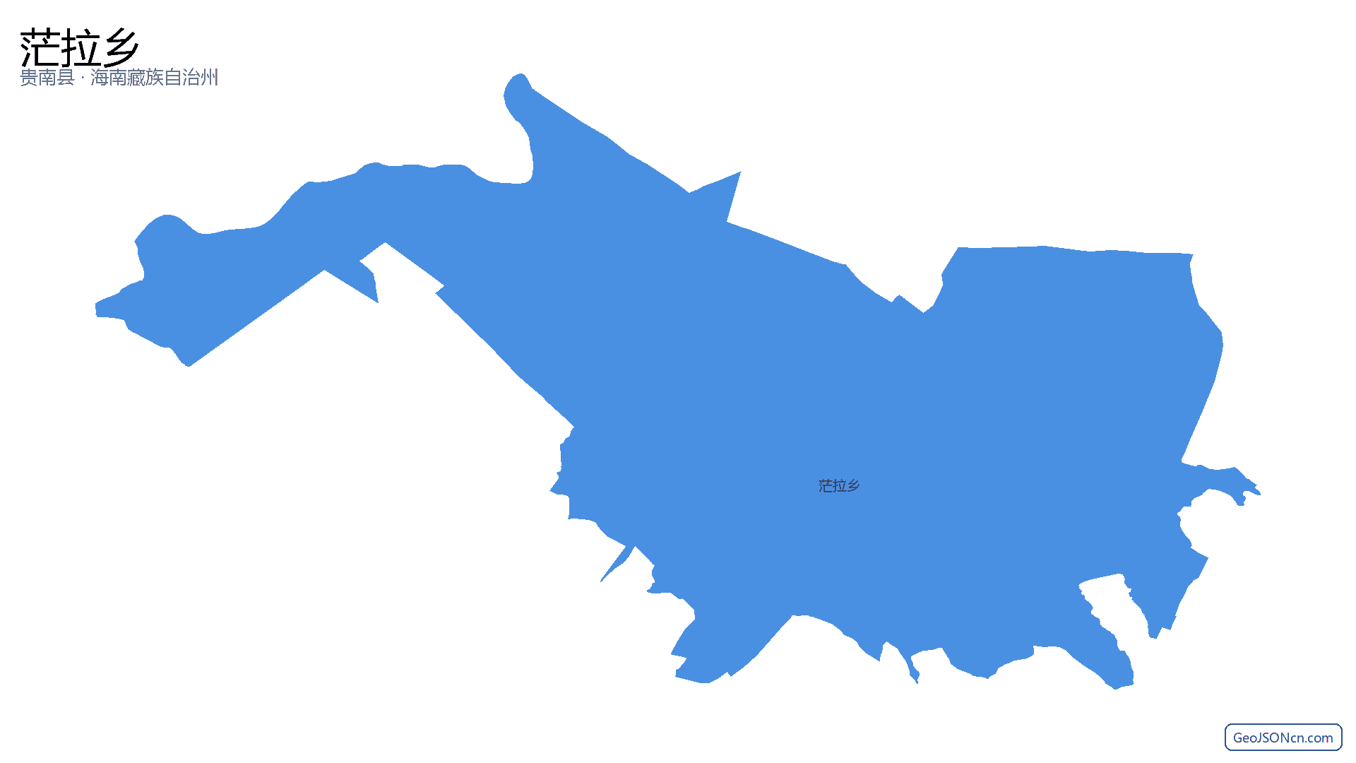 茫拉乡行政区划边界地图（贵南县·海南藏族自治州）,提供GeoJSON、SHP矢量边界数据下载及高清地图大图(PNG/JPG) - GeoJSONcn.com