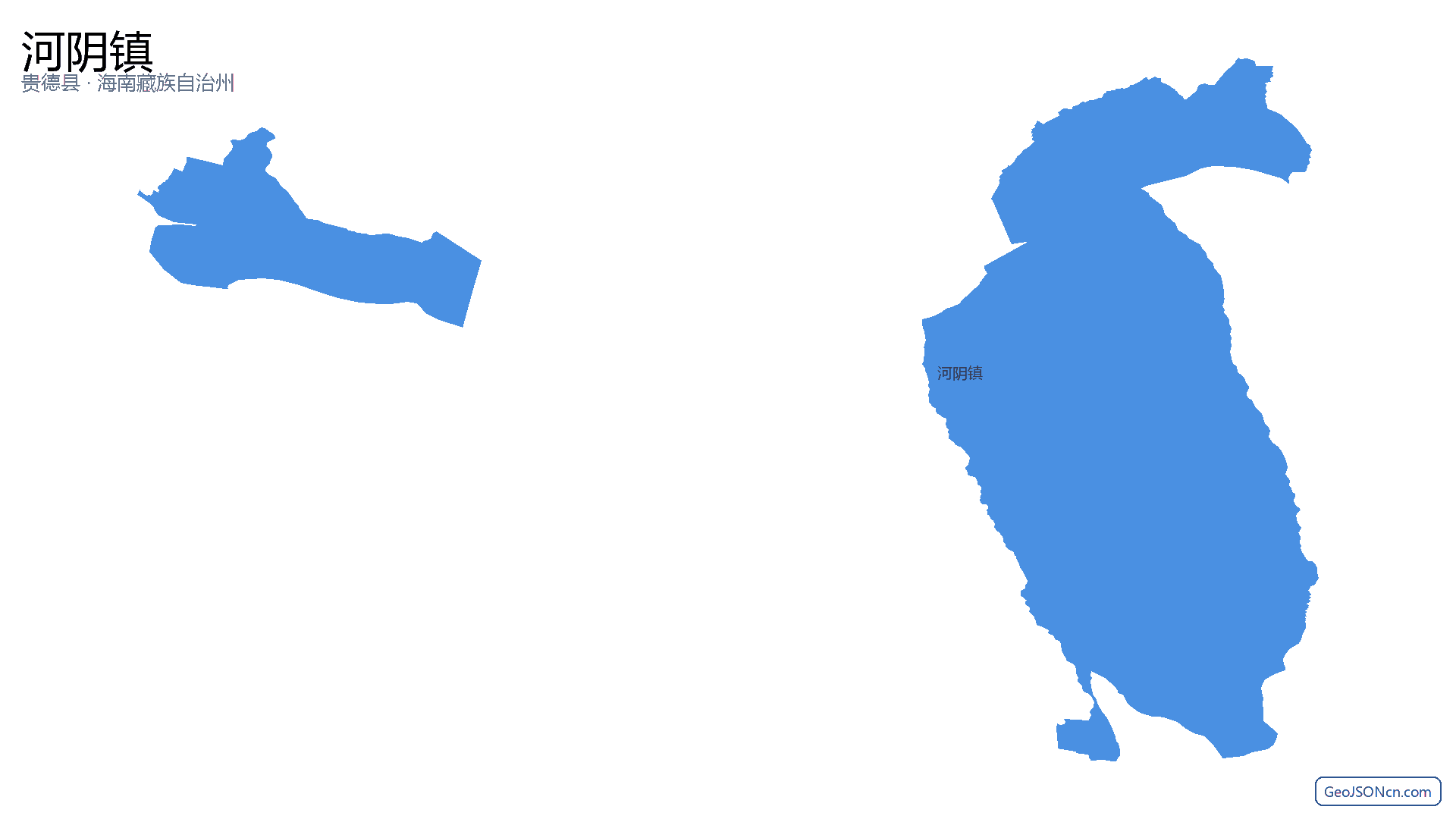 河阴镇行政区划边界地图(贵德县·海南藏族自治州),提供GeoJSON、SHP矢量边界数据下载及高清地图大图(PNG/JPG) - GeoJSONcn.com