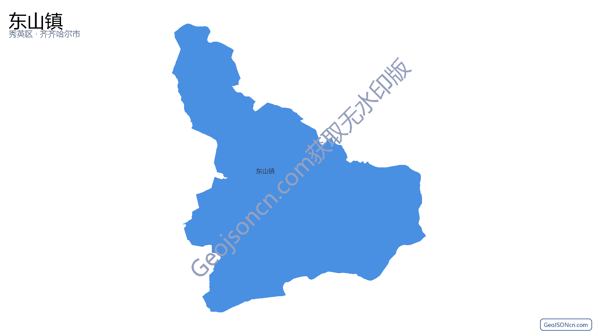 东山镇行政区划边界地图（秀英区·海口市）,提供GeoJSON、SHP矢量边界数据下载及高清地图大图(PNG/JPG) - GeoJSONcn.com