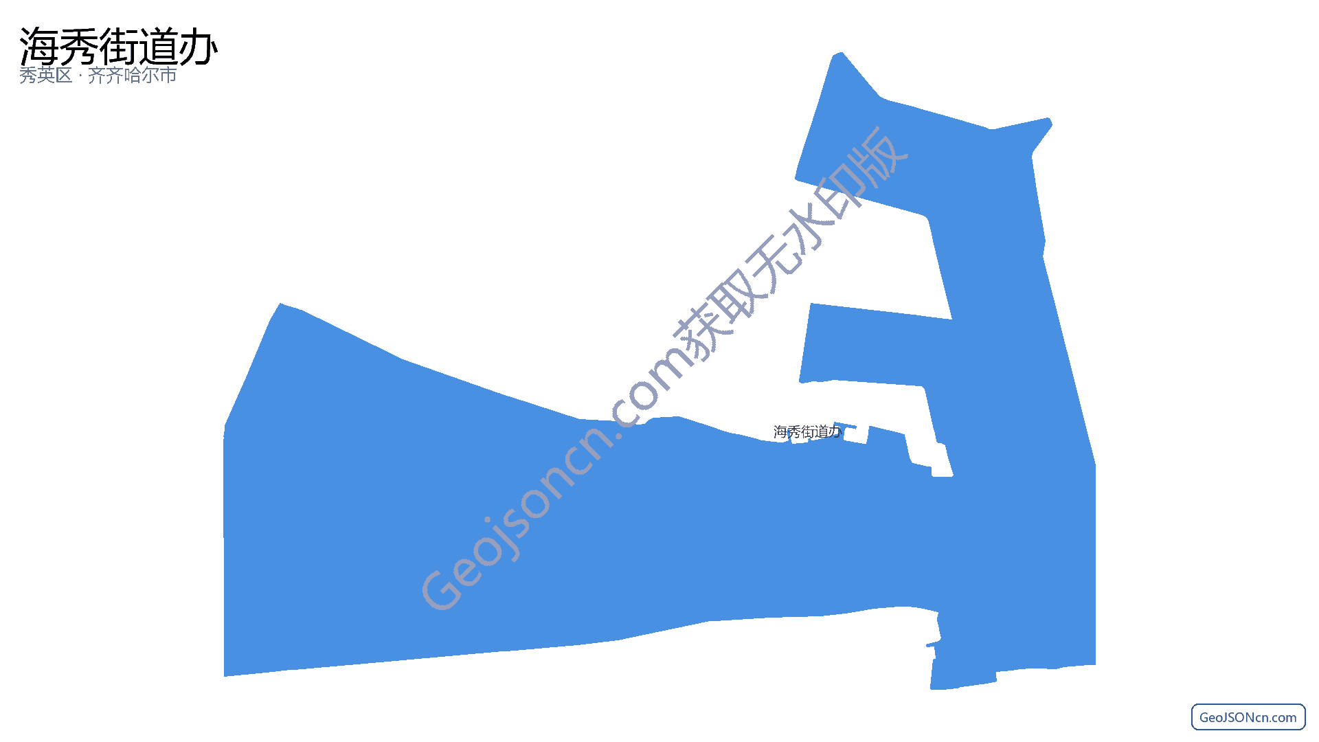 海秀街道办行政区划边界地图(秀英区·海口市),提供GeoJSON、SHP矢量边界数据下载及高清地图大图(PNG/JPG) - GeoJSONcn.com