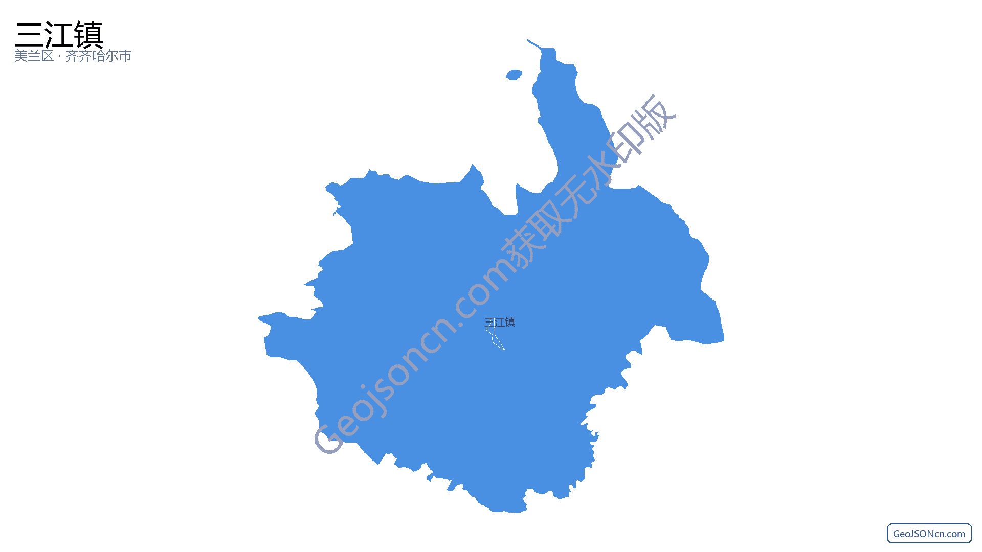 三江镇行政区划边界地图（美兰区·海口市）,提供GeoJSON、SHP矢量边界数据下载及高清地图大图(PNG/JPG) - GeoJSONcn.com
