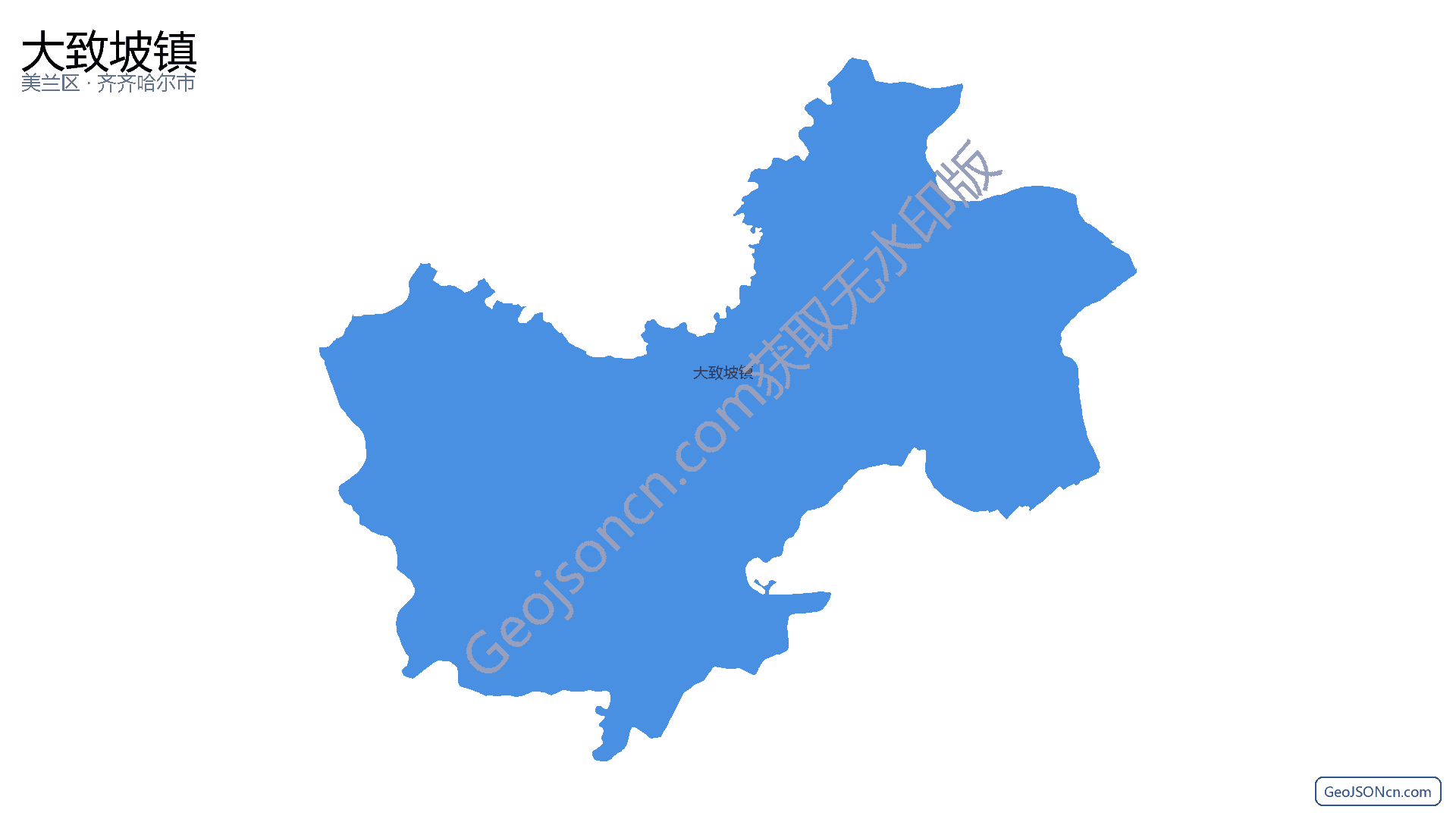 大致坡镇行政区划边界地图(美兰区·海口市),提供GeoJSON、SHP矢量边界数据下载及高清地图大图(PNG/JPG) - GeoJSONcn.com
