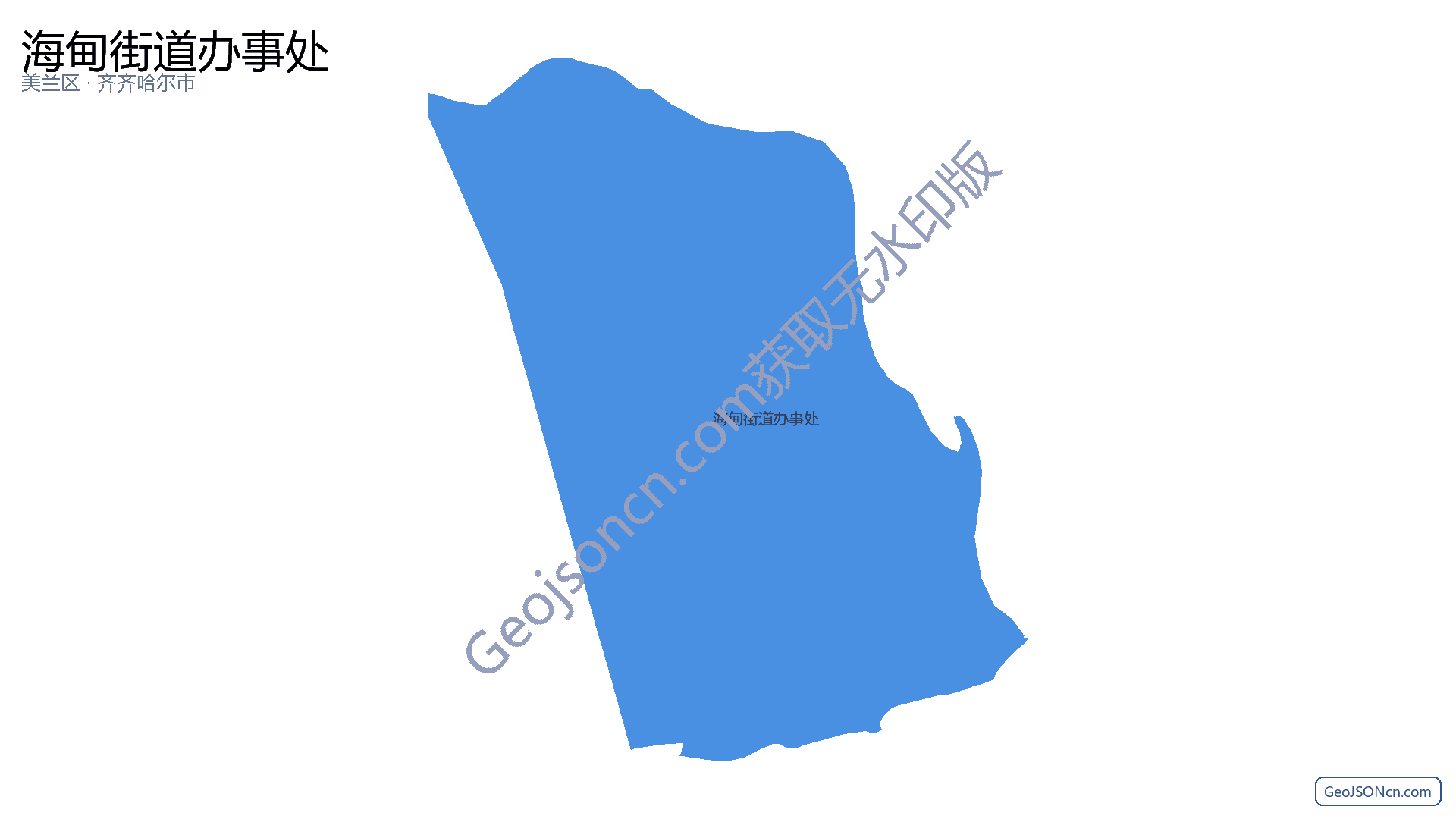 海甸街道办事处行政区划边界地图(美兰区·海口市),提供GeoJSON、SHP矢量边界数据下载及高清地图大图(PNG/JPG) - GeoJSONcn.com