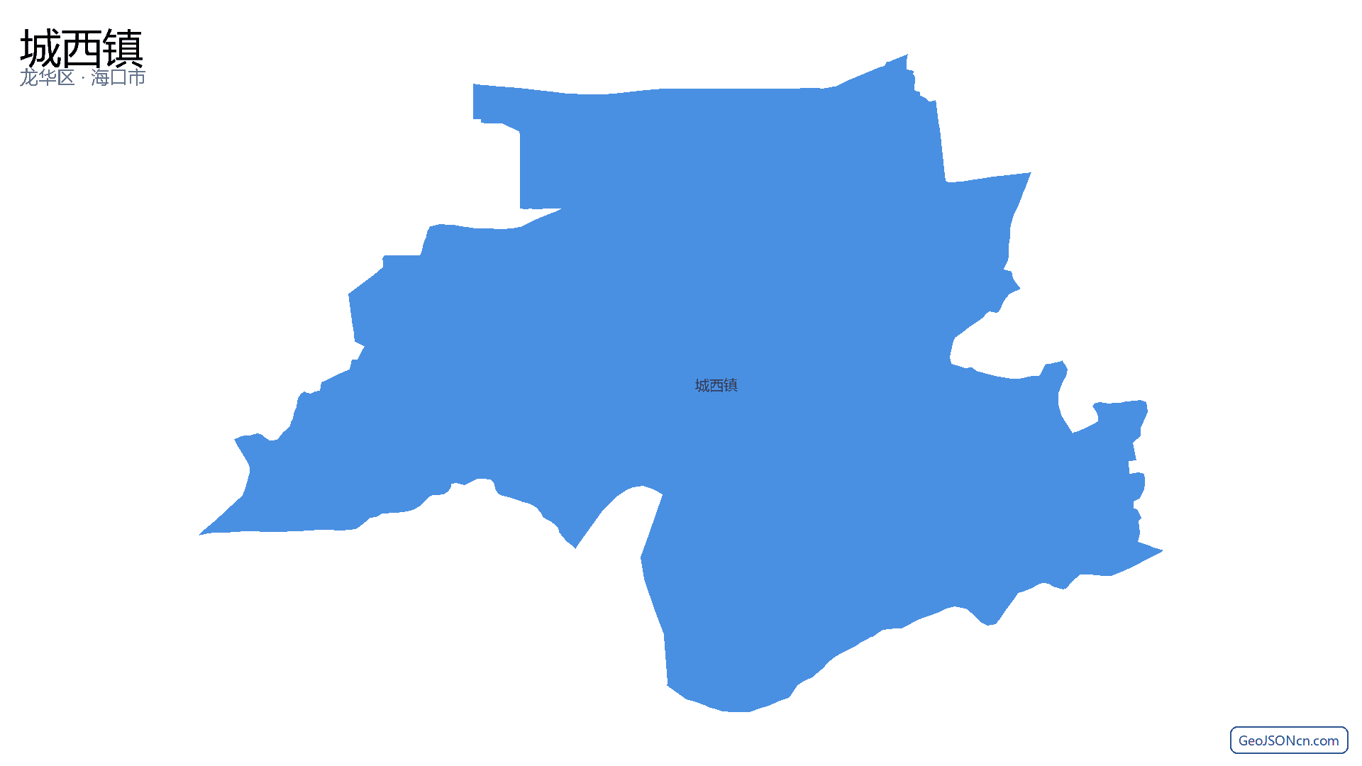 城西镇行政区划边界地图(龙华区·海口市),提供GeoJSON、SHP矢量边界数据下载及高清地图大图(PNG/JPG) - GeoJSONcn.com