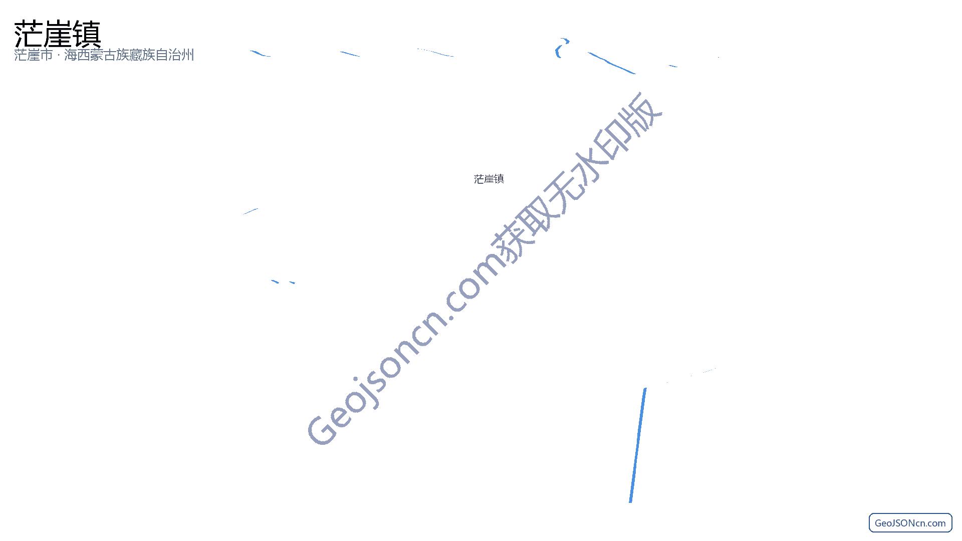 茫崖镇行政区划边界地图(茫崖市·海西蒙古族藏族自治州),提供GeoJSON、SHP矢量边界数据下载及高清地图大图(PNG/JPG) - GeoJSONcn.com