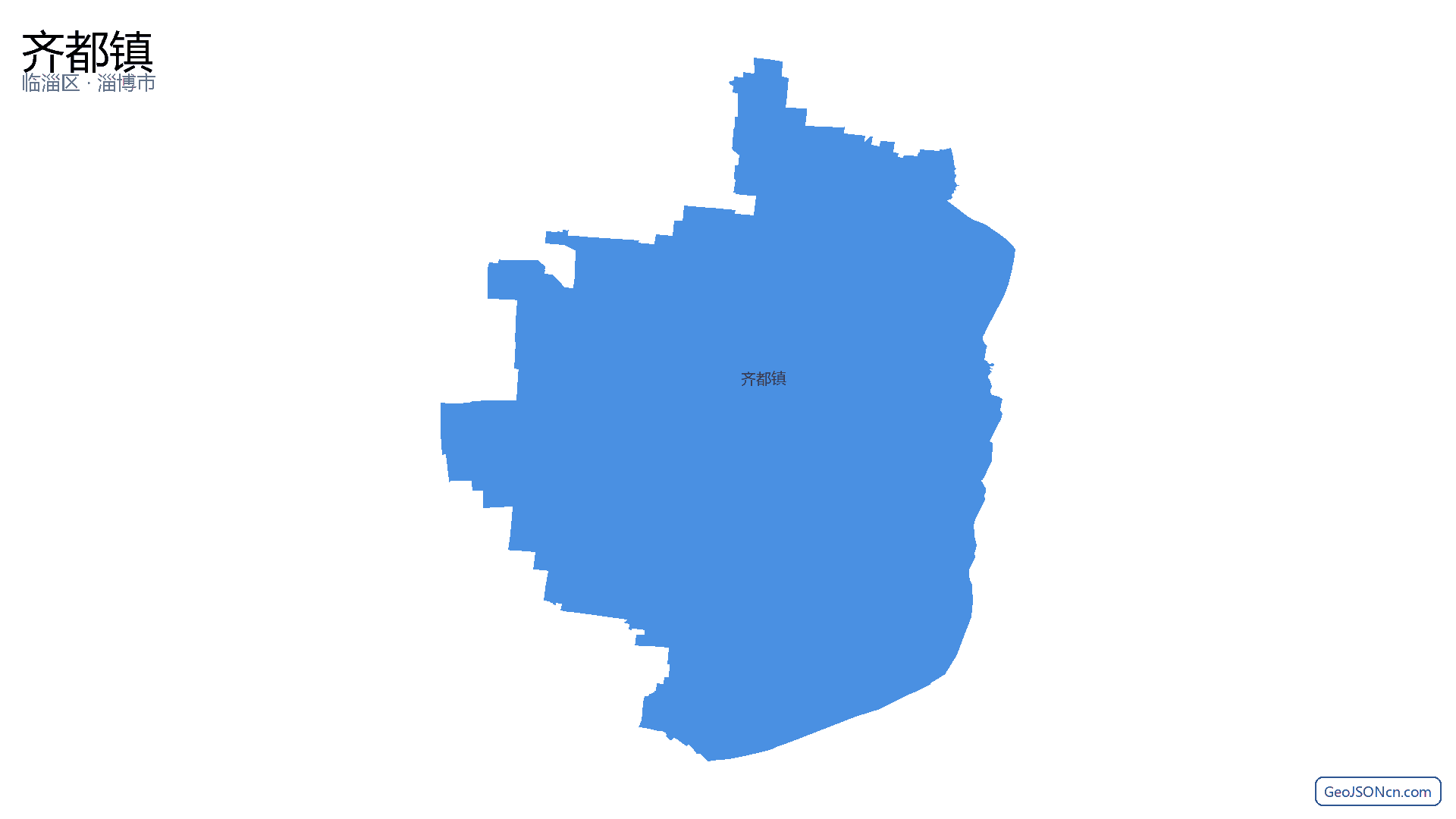 齐都镇行政区划边界地图（临淄区·淄博市）,提供GeoJSON、SHP矢量边界数据下载及高清地图大图(PNG/JPG) - GeoJSONcn.com