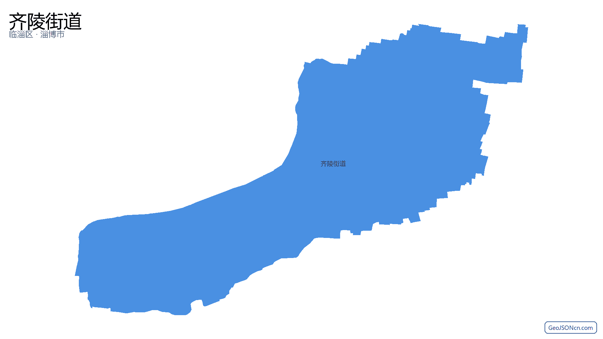齐陵街道行政区划边界地图(临淄区·淄博市),提供GeoJSON、SHP矢量边界数据下载及高清地图大图(PNG/JPG) - GeoJSONcn.com