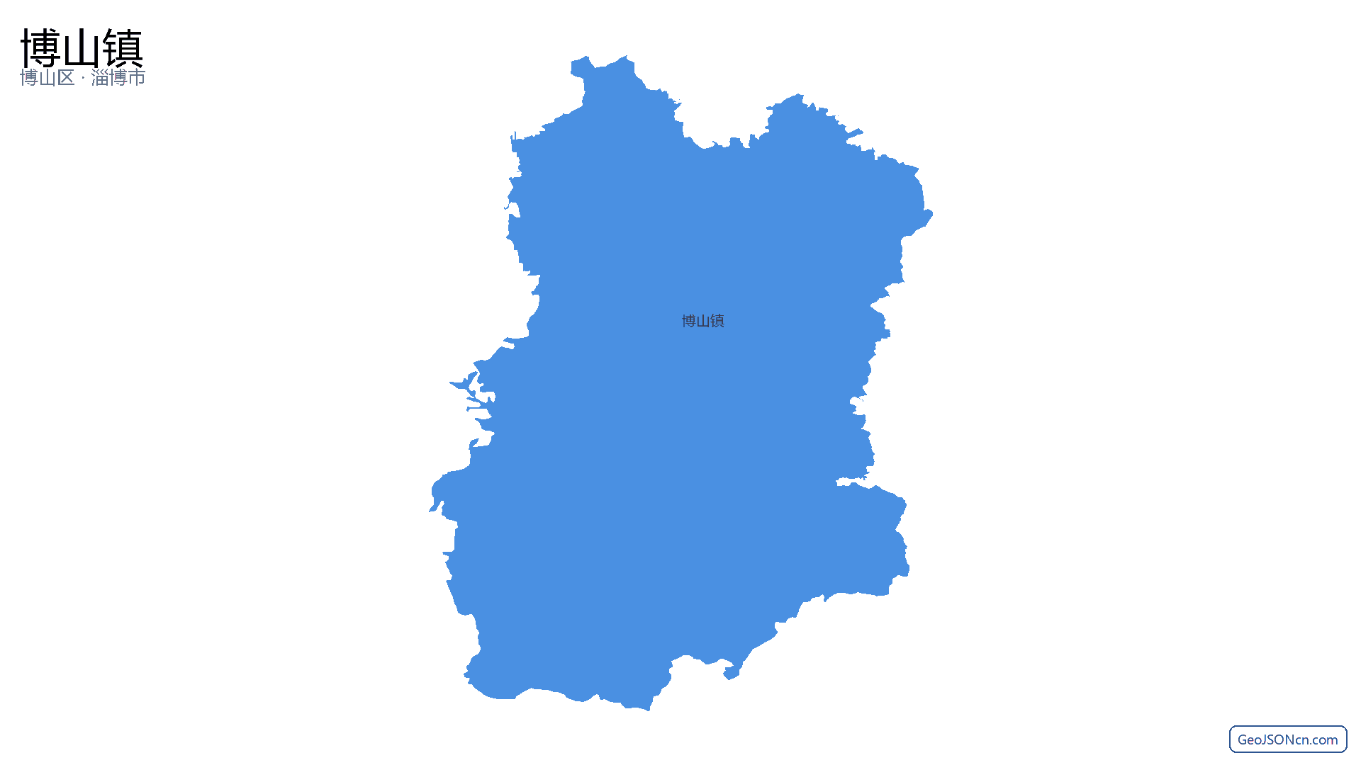 博山镇行政区划边界地图（博山区·淄博市）,提供GeoJSON、SHP矢量边界数据下载及高清地图大图(PNG/JPG) - GeoJSONcn.com