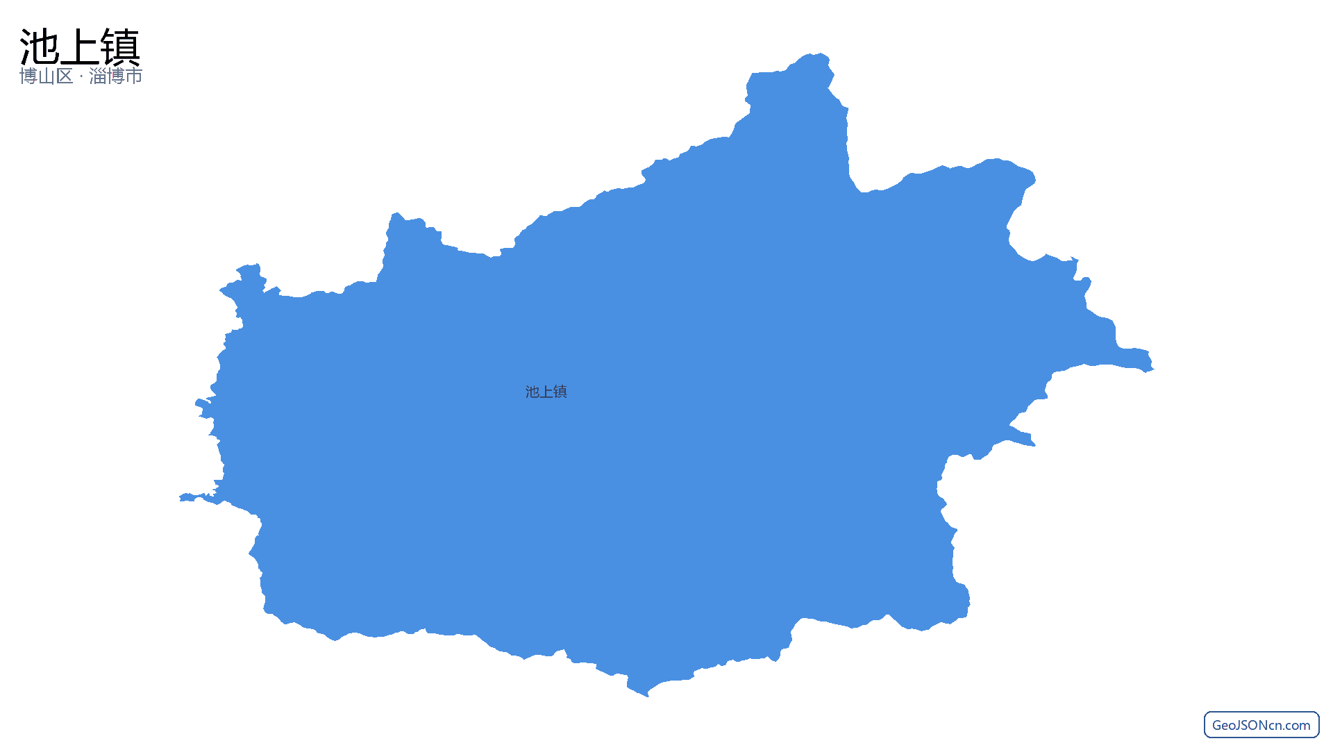 池上镇行政区划边界地图（博山区·淄博市）,提供GeoJSON、SHP矢量边界数据下载及高清地图大图(PNG/JPG) - GeoJSONcn.com
